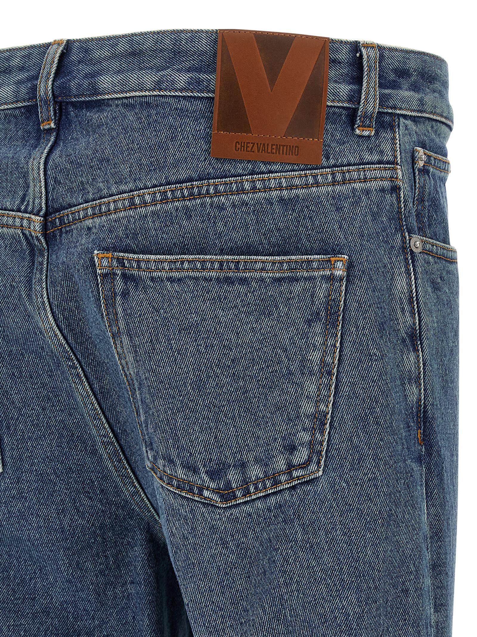 Cotton Straight-Leg Men's Jeans - Valentino Garavani - Modalova