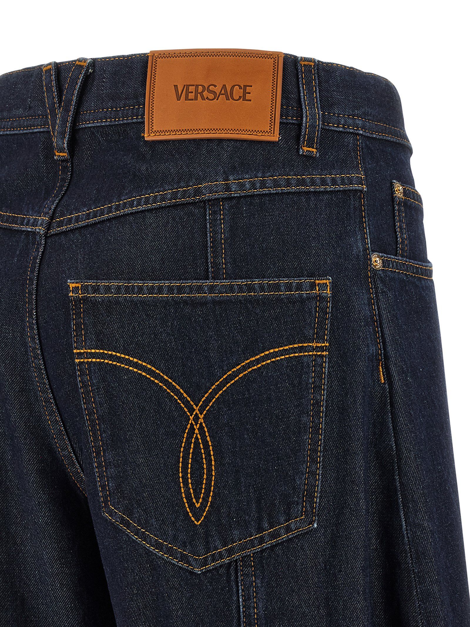 Cotton High-Waisted Women's Jean - Versace - Modalova