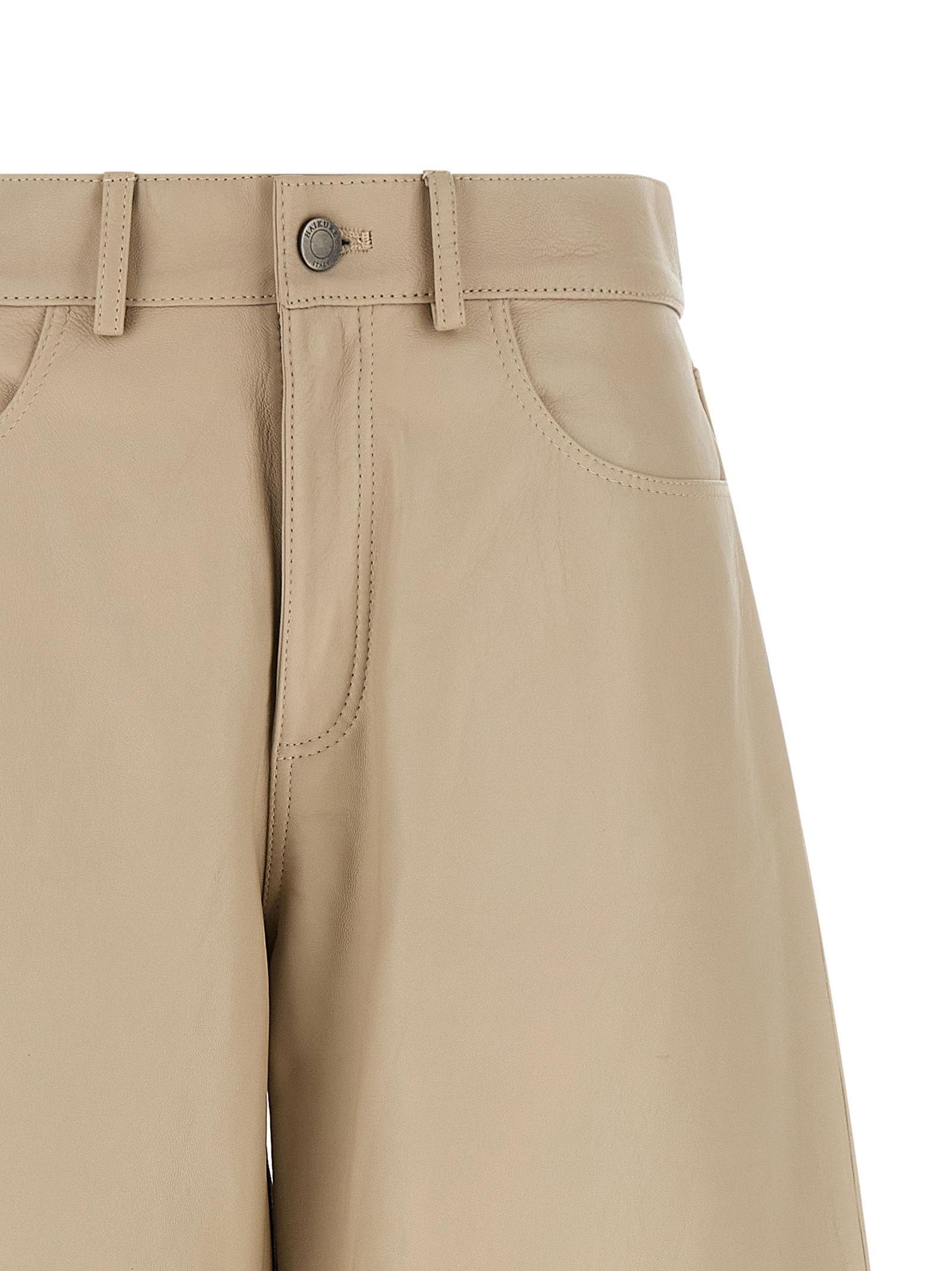 Haikure Beige Leather Women's Pants - Haikure - Modalova