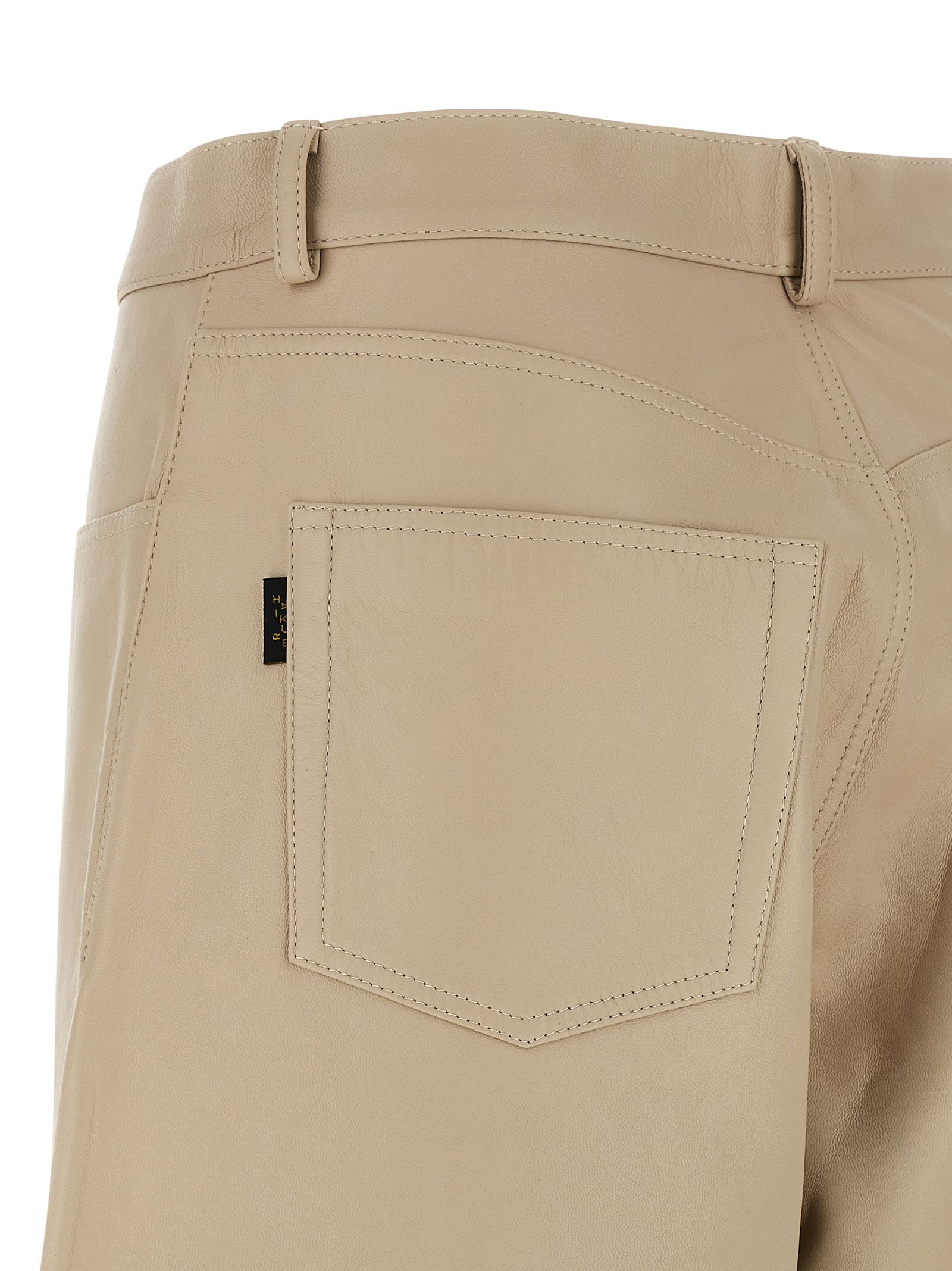 Haikure Beige Leather Women's Pants - Haikure - Modalova