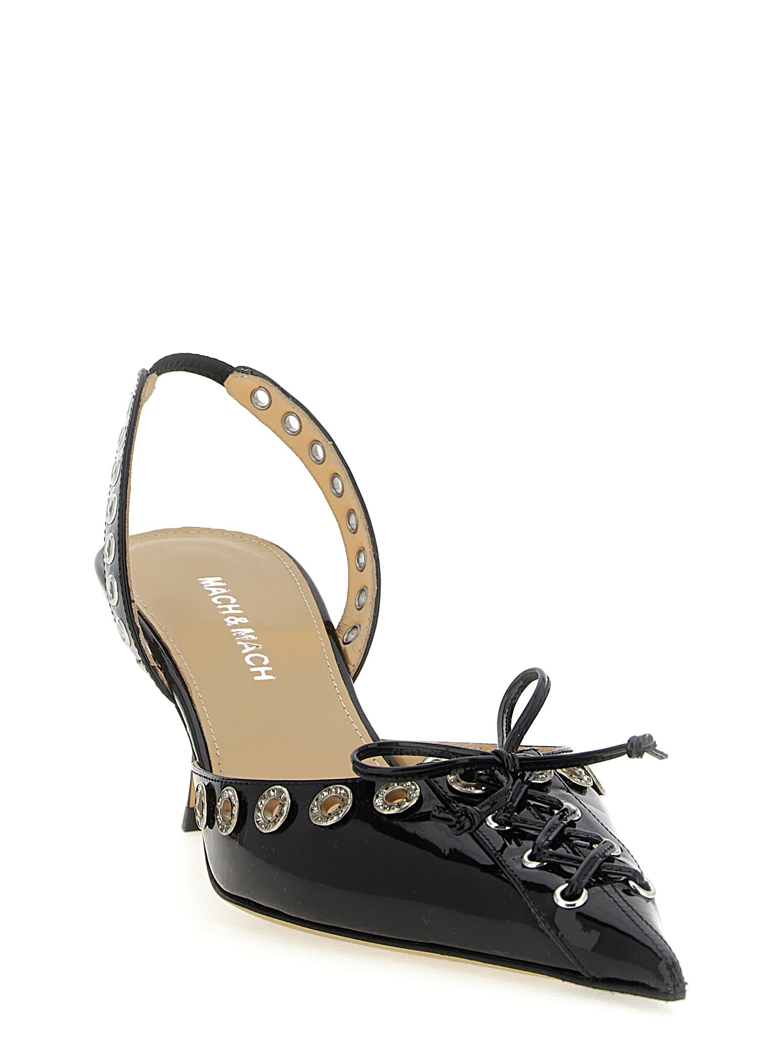 Calfskin Mid Heel Women's Pumps - MACH & MACH - Modalova