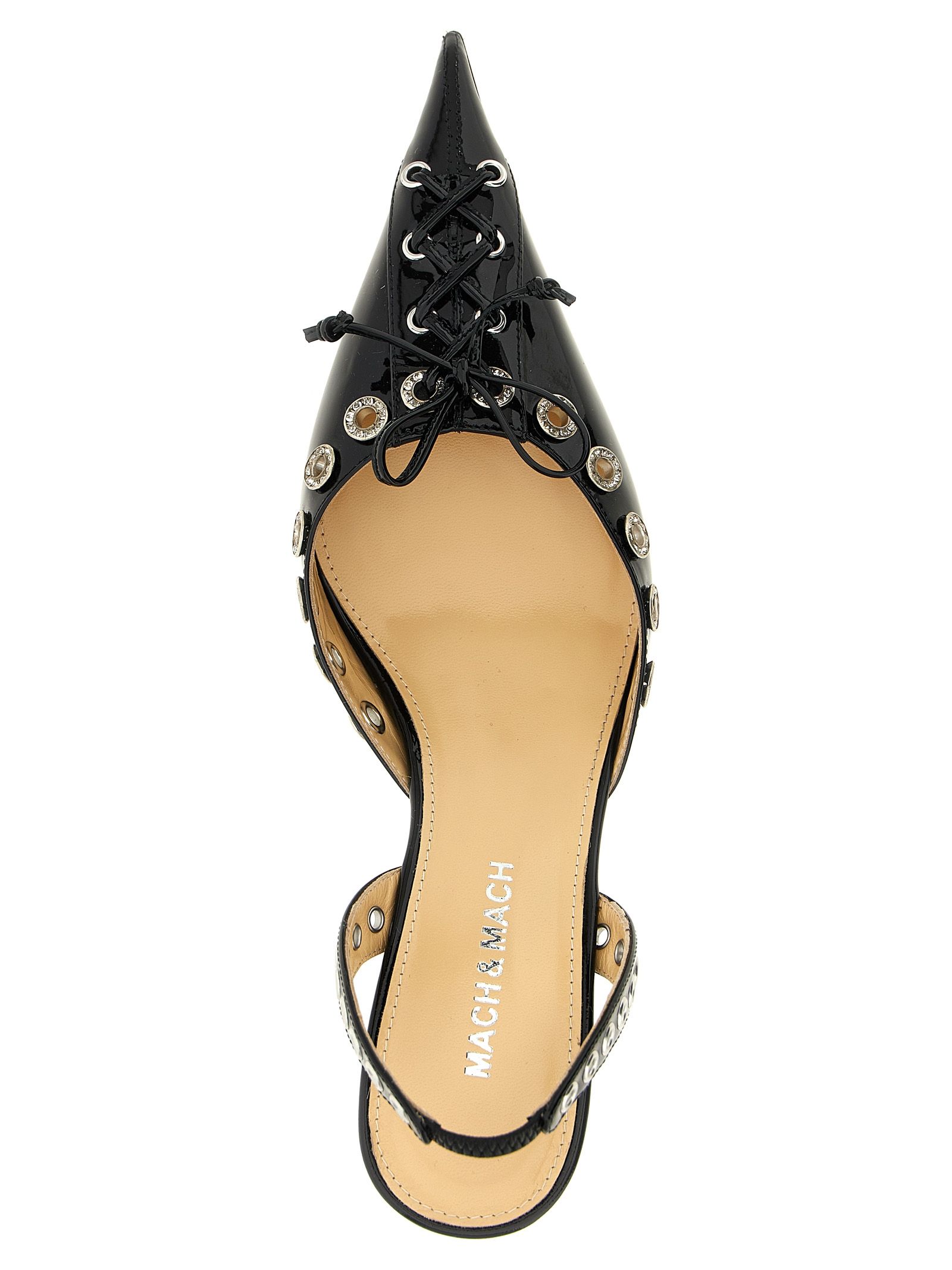 Calfskin Mid Heel Women's Pumps - MACH & MACH - Modalova