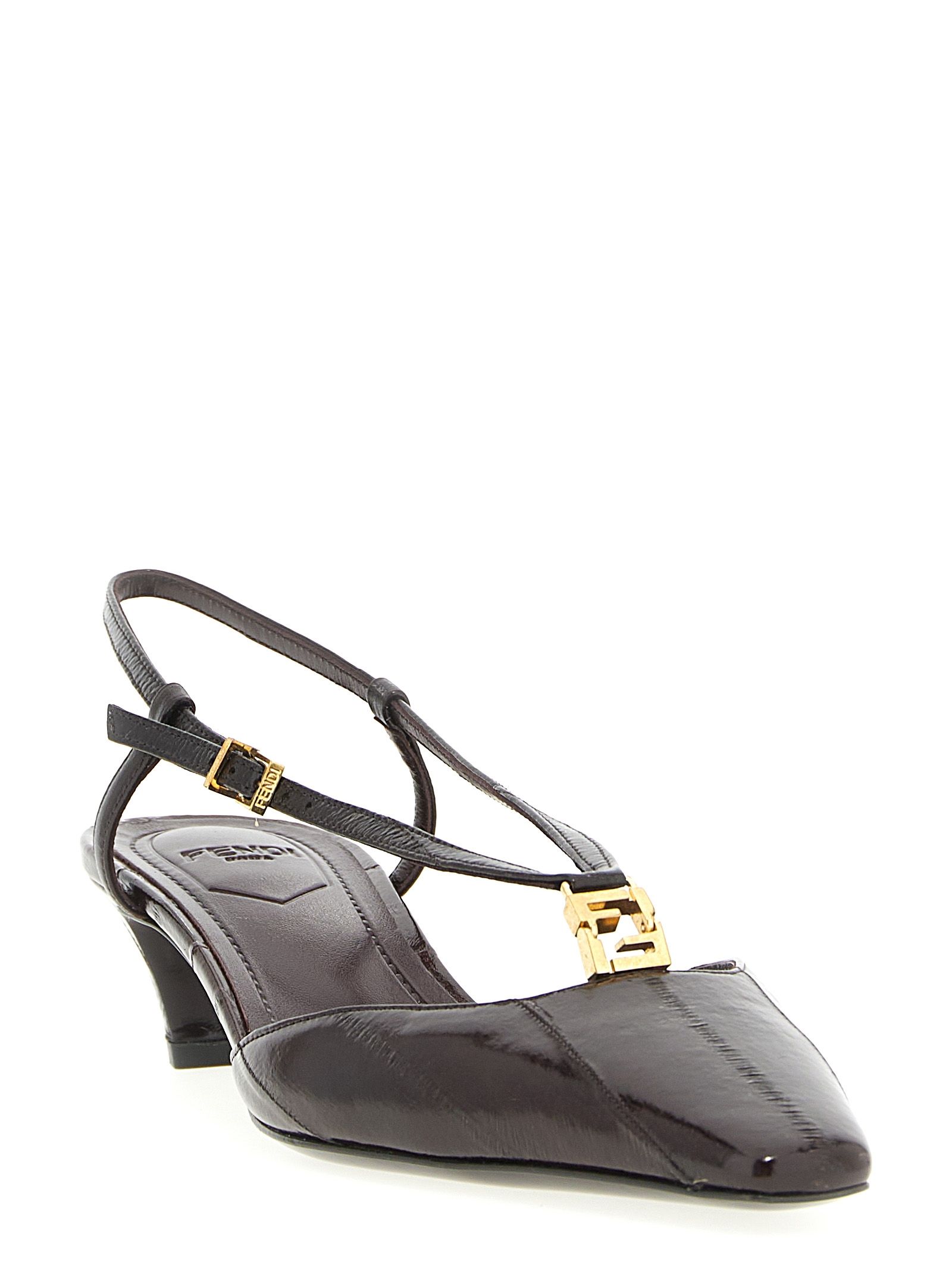 Lamb Leather Mid Heel Women's Pumps - Fendi - Modalova