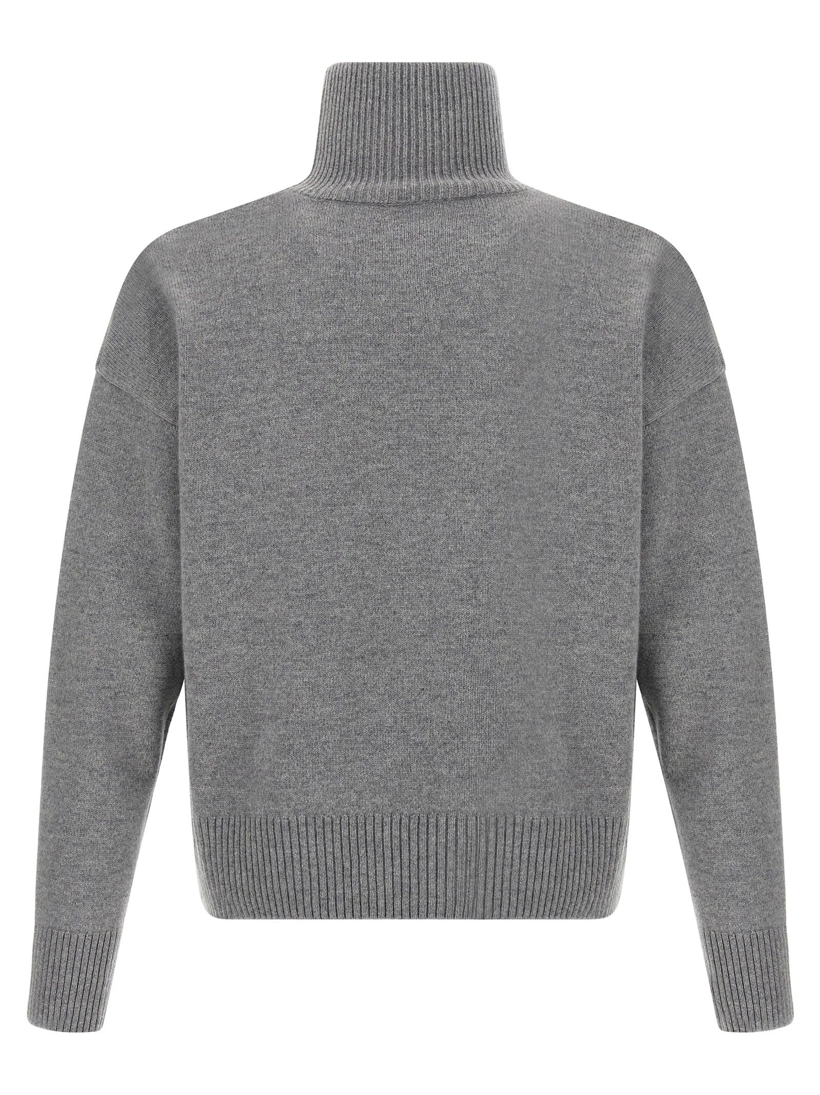Ami Paris Gray Wool Men's Cardigan - Ami Paris - Modalova