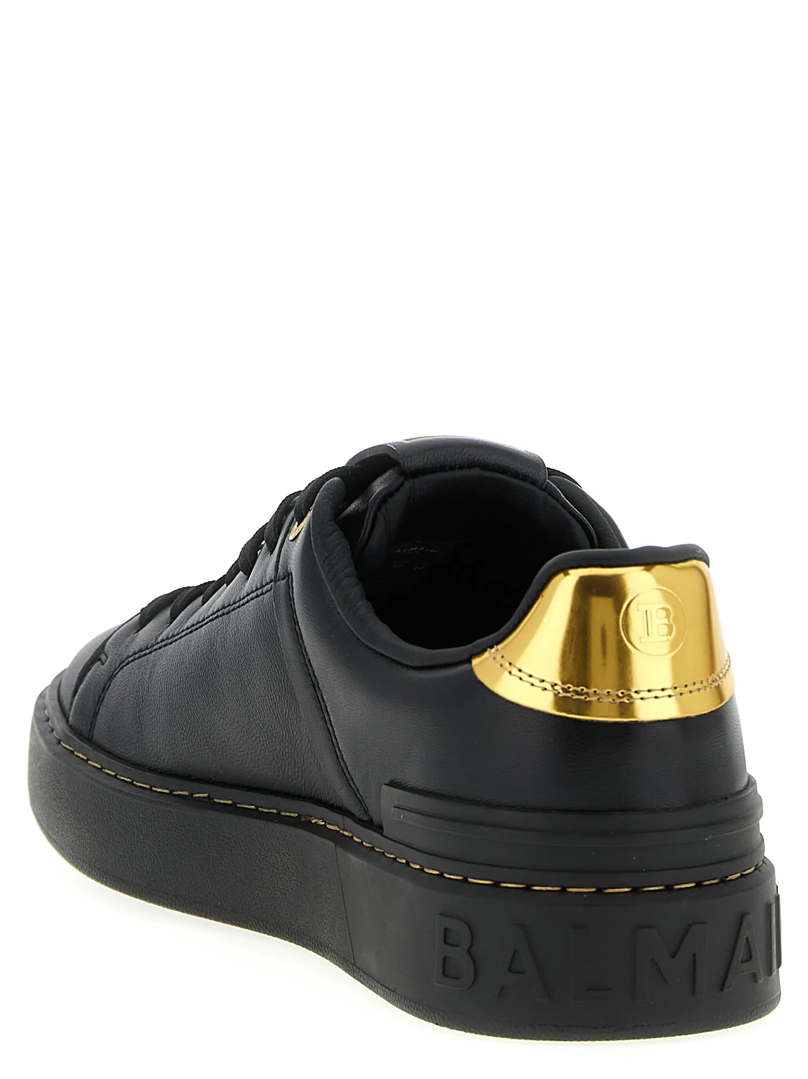 Lamb Leather Low Top Women's Sneakers - Balmain - Modalova