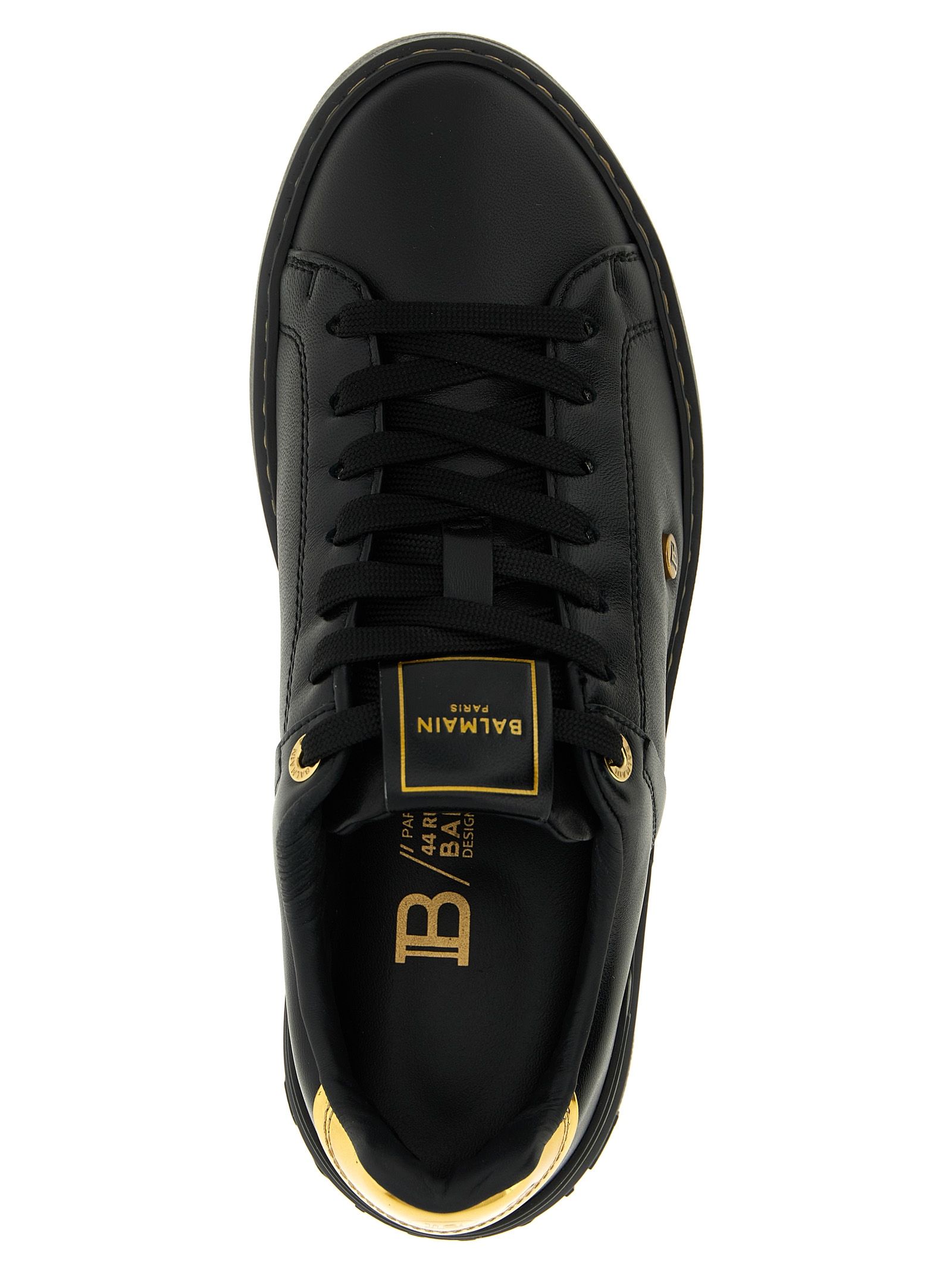 Lamb Leather Low Top Women's Sneakers - Balmain - Modalova