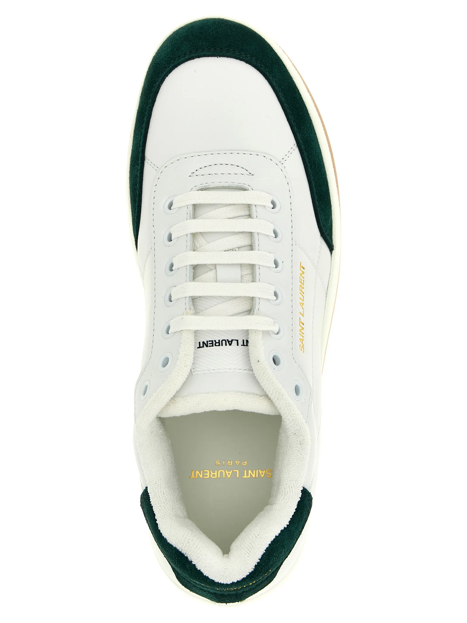 Calfskin Low Top Men's Sneakers - Saint Laurent - Modalova