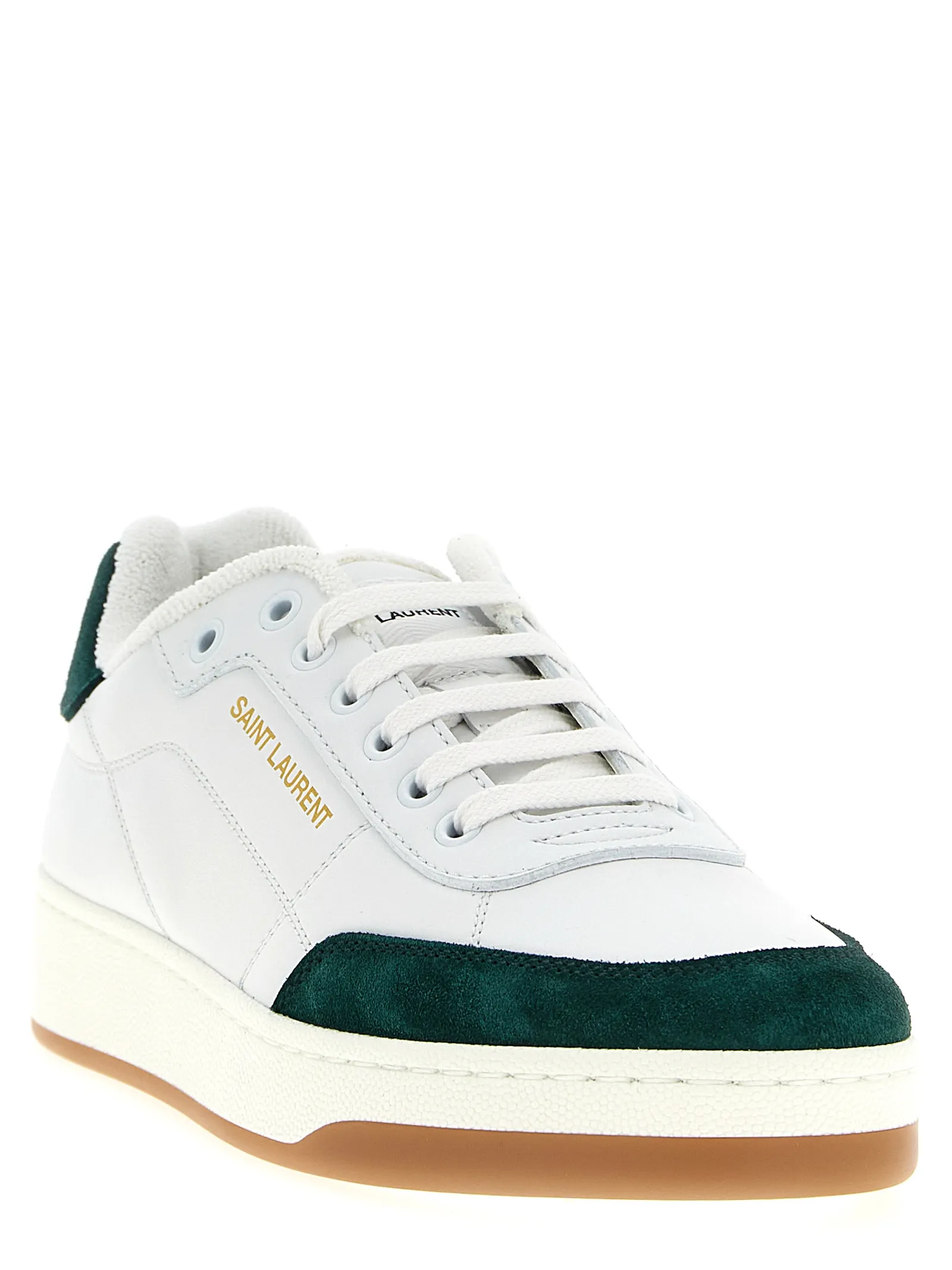 Calfskin Low Top Men's Sneakers - Saint Laurent - Modalova