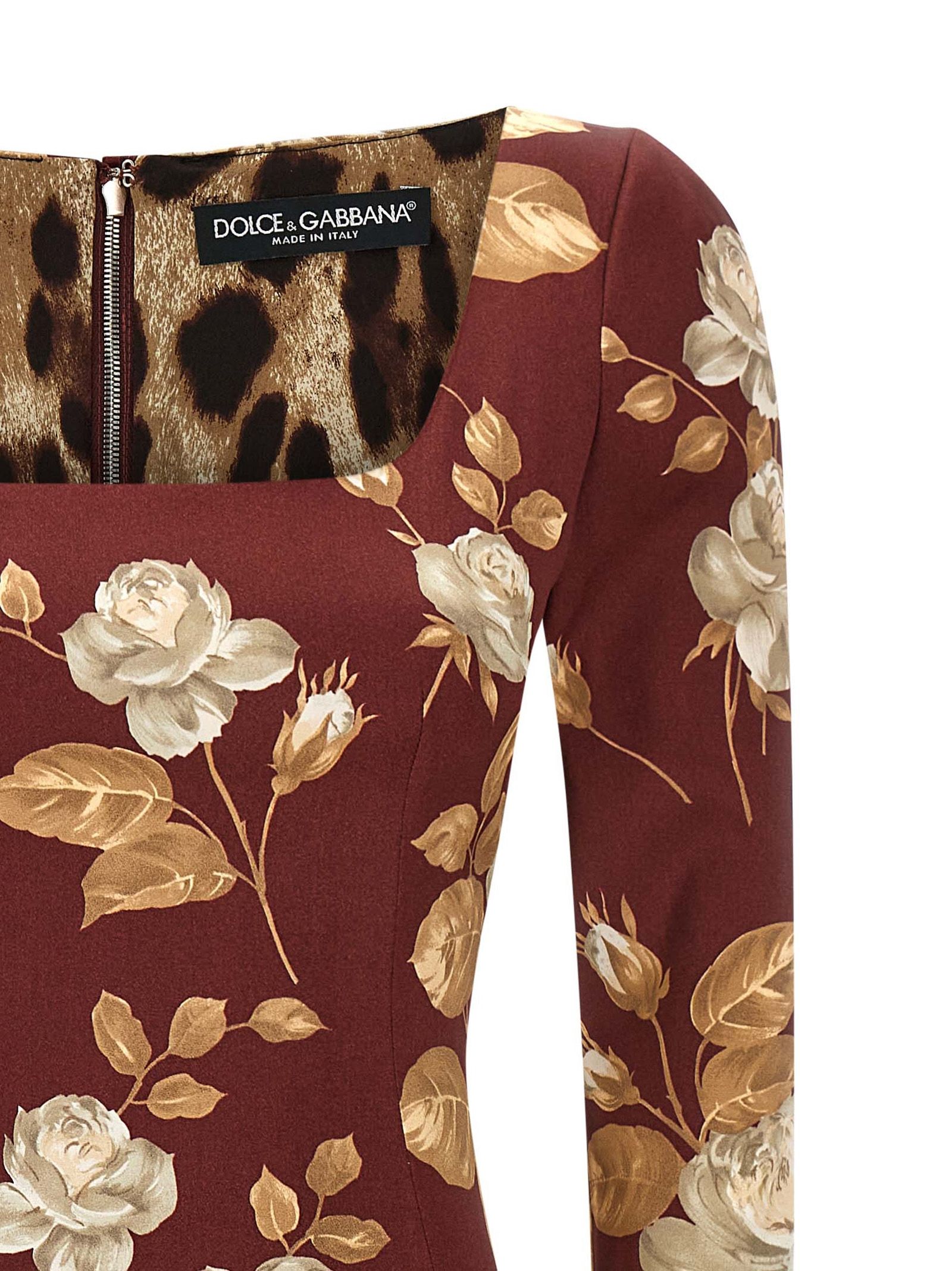 Elastane Midi Women's Dress - Dolce & Gabbana - Modalova