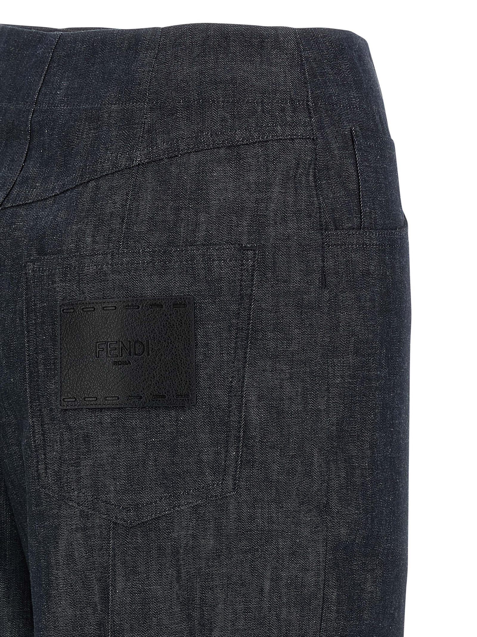 Cotton High-Waisted Women's Jean - Fendi - Modalova
