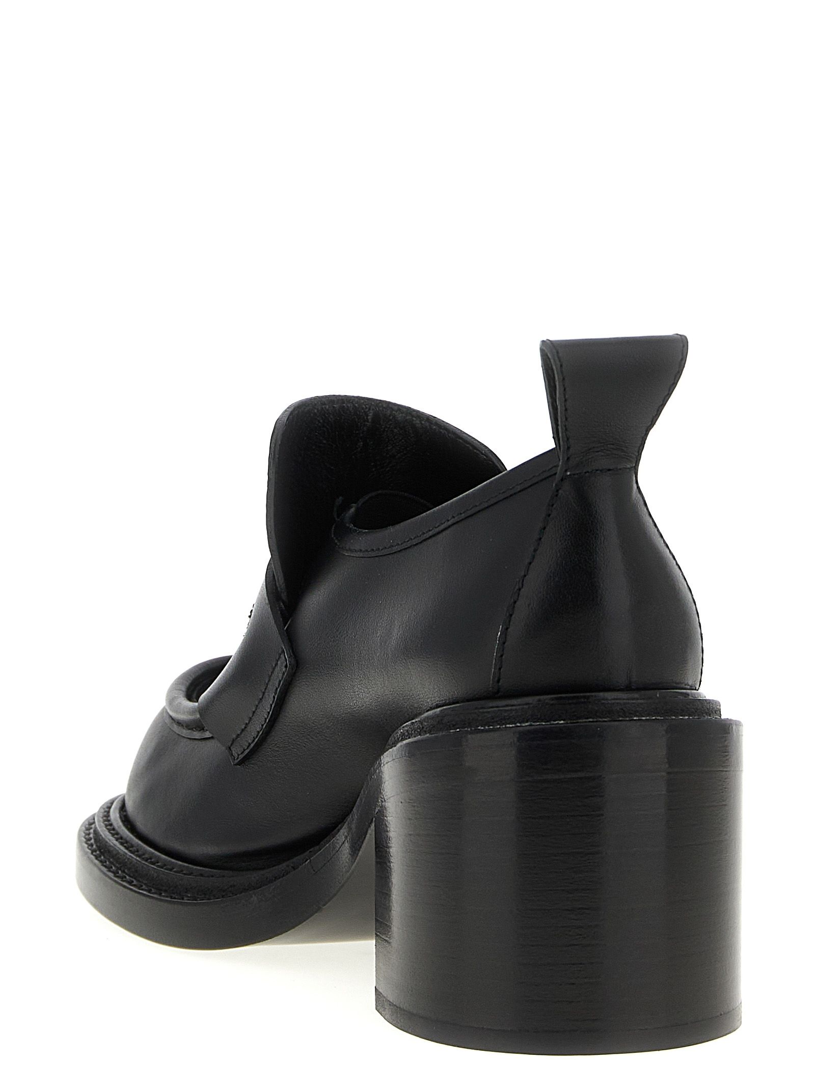 Leather Platform Women's Loafers - Moschino - Modalova