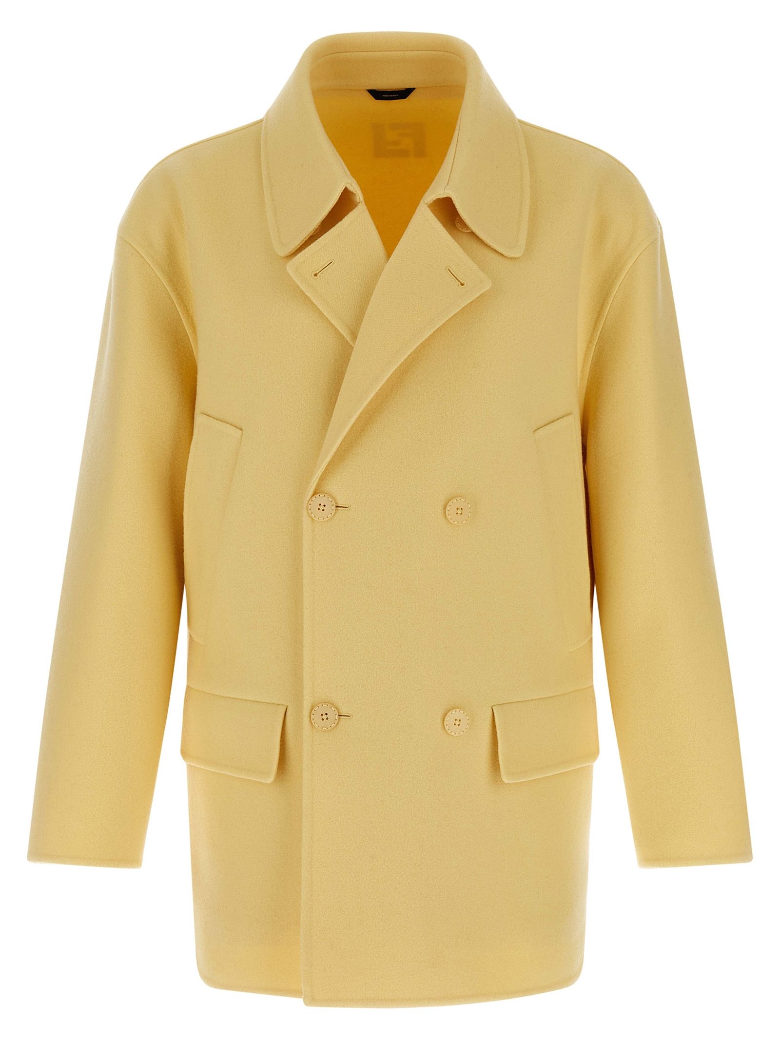 Virgin Wool Men's Coat - Fendi - Modalova