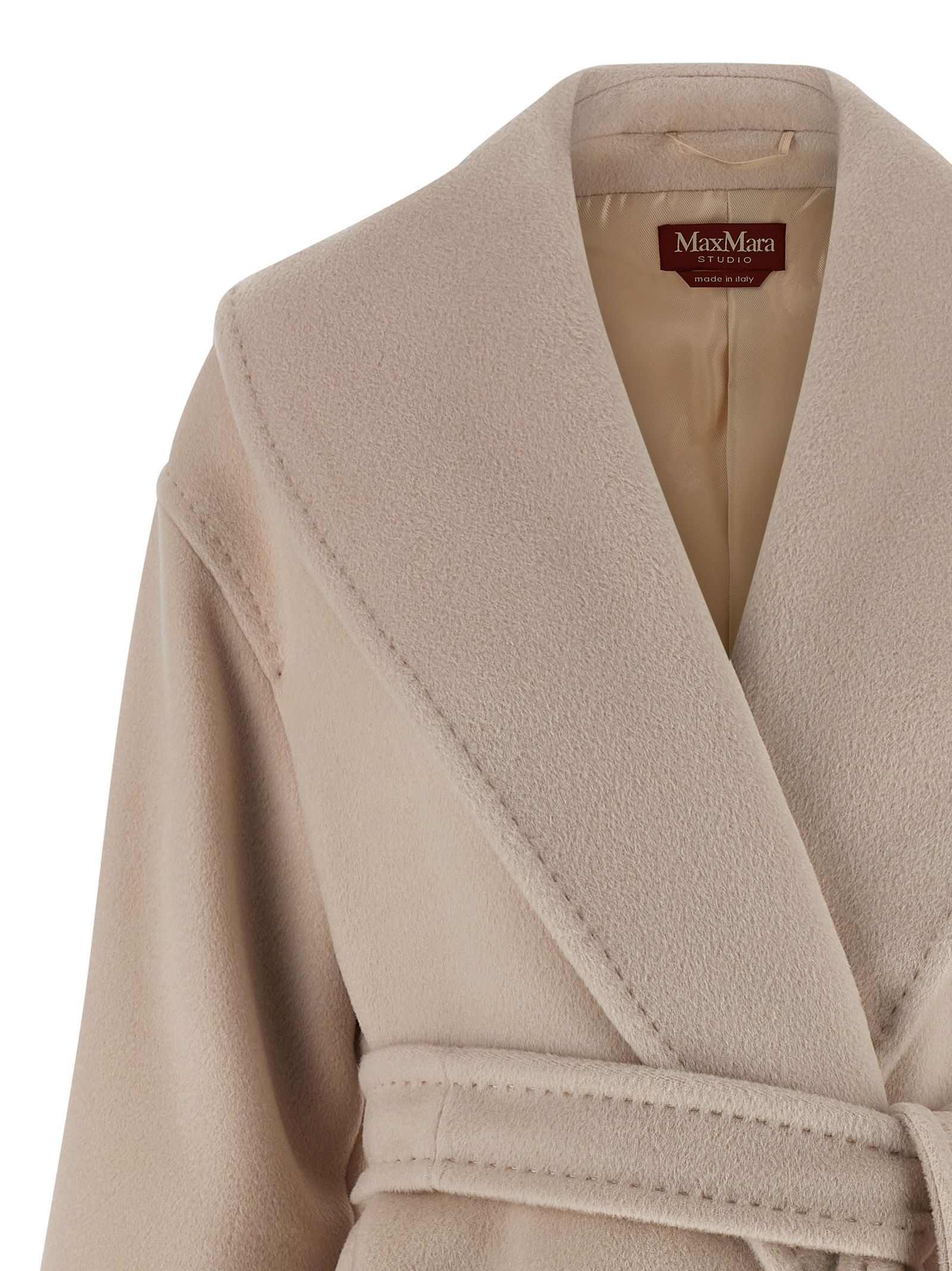Max Mara Beige Wool Women's Coat - Max Mara - Modalova