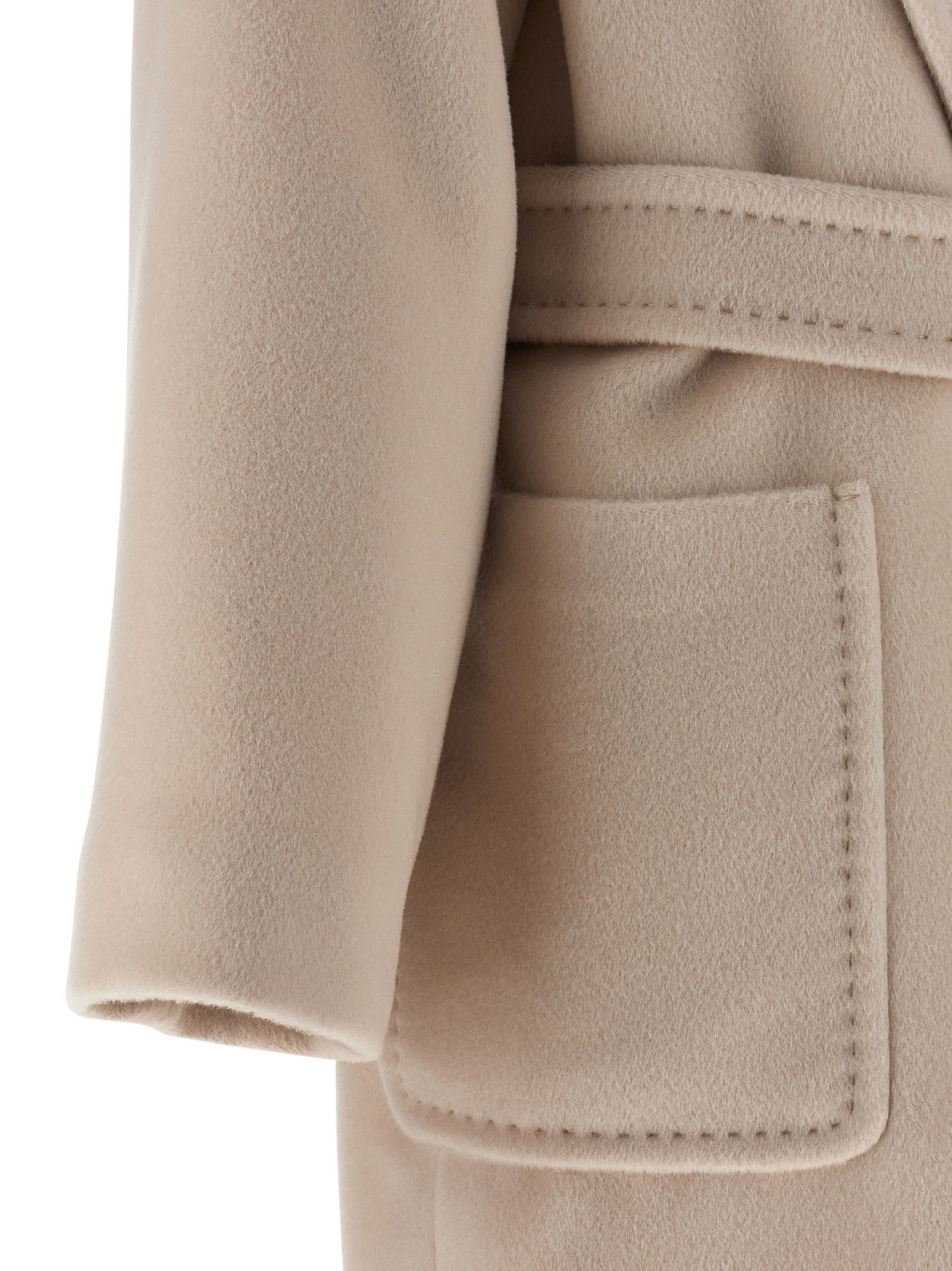 Max Mara Beige Wool Women's Coat - Max Mara - Modalova