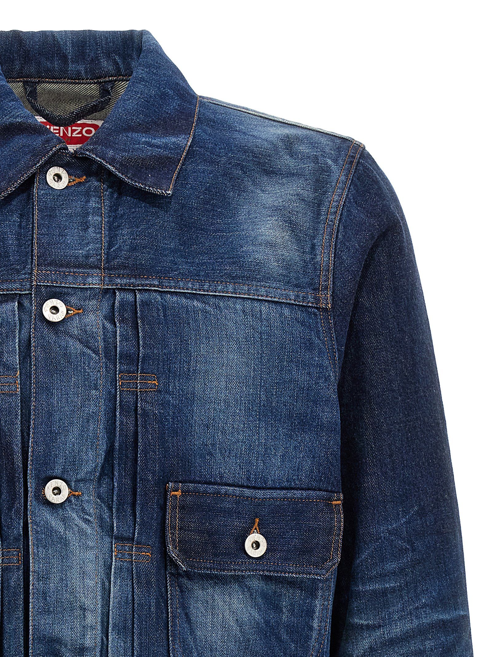 Cotton Denim Men's Jacket - Kenzo - Modalova