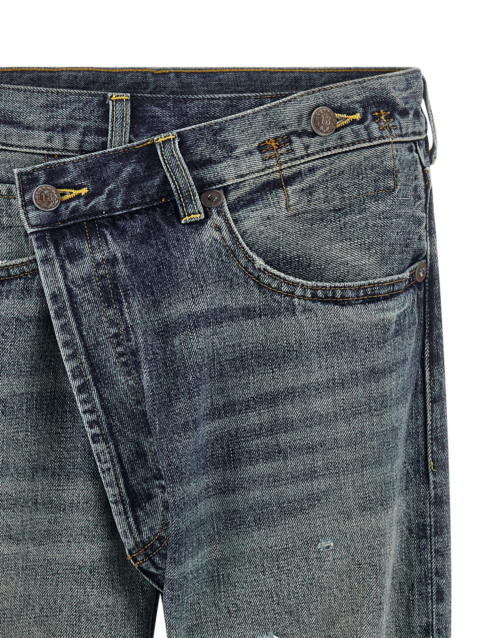Cotton Straight-Leg Women's Jeans - R13 - Modalova