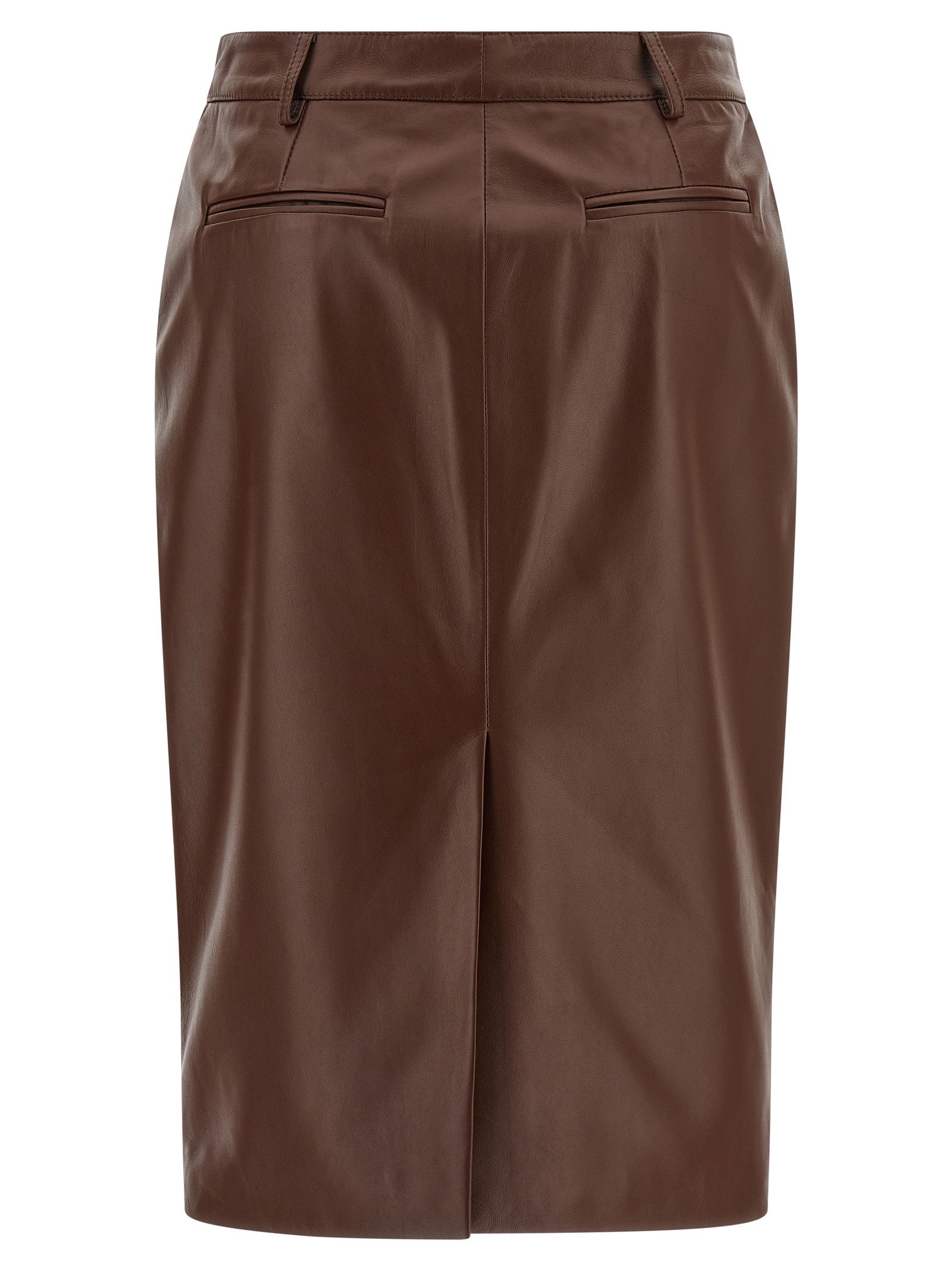 Leather Midi Women's Skirt - Giuseppe Di Morabito - Modalova