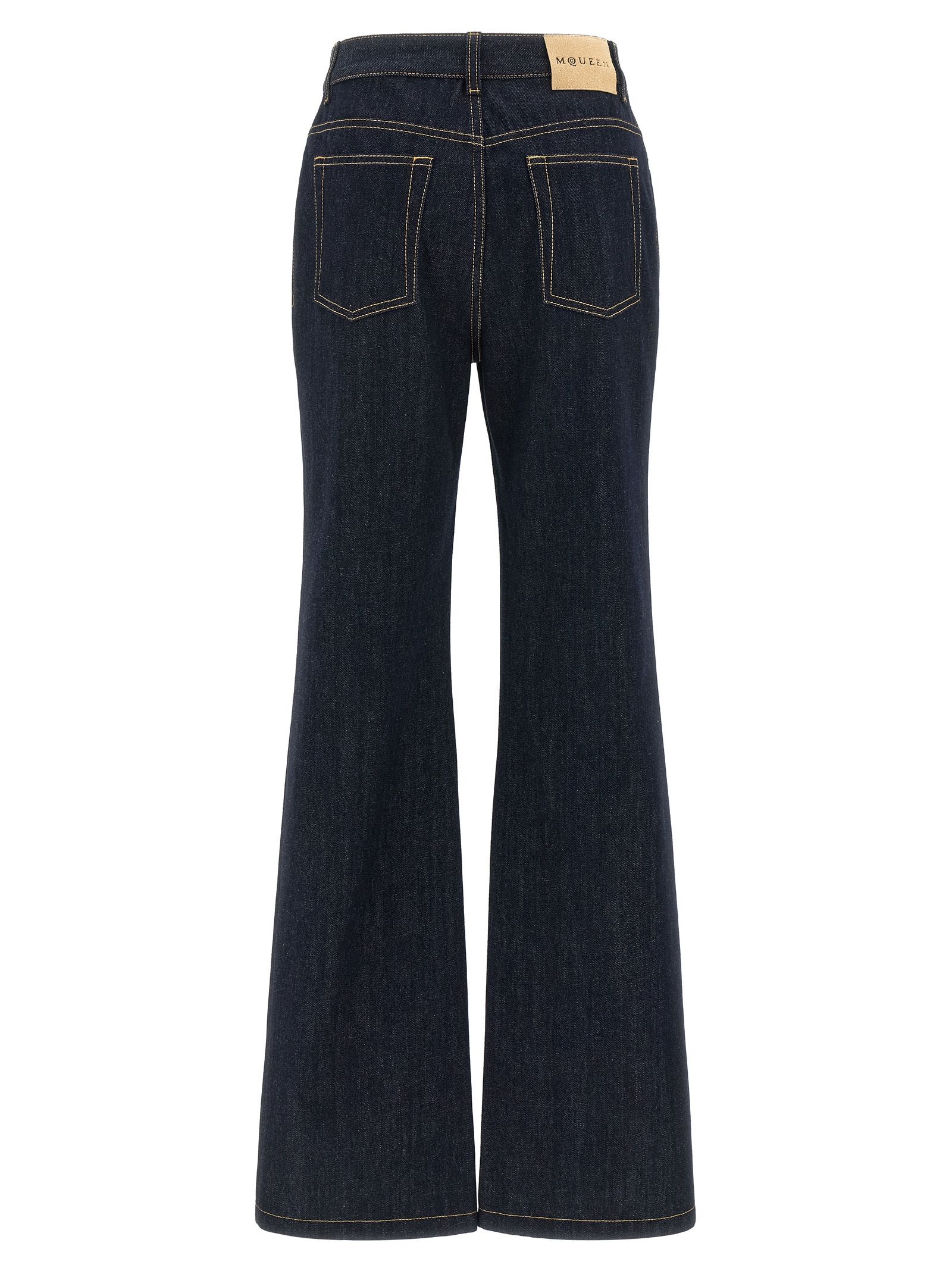 Cotton Flared Women's Jeans - Alexander McQueen - Modalova