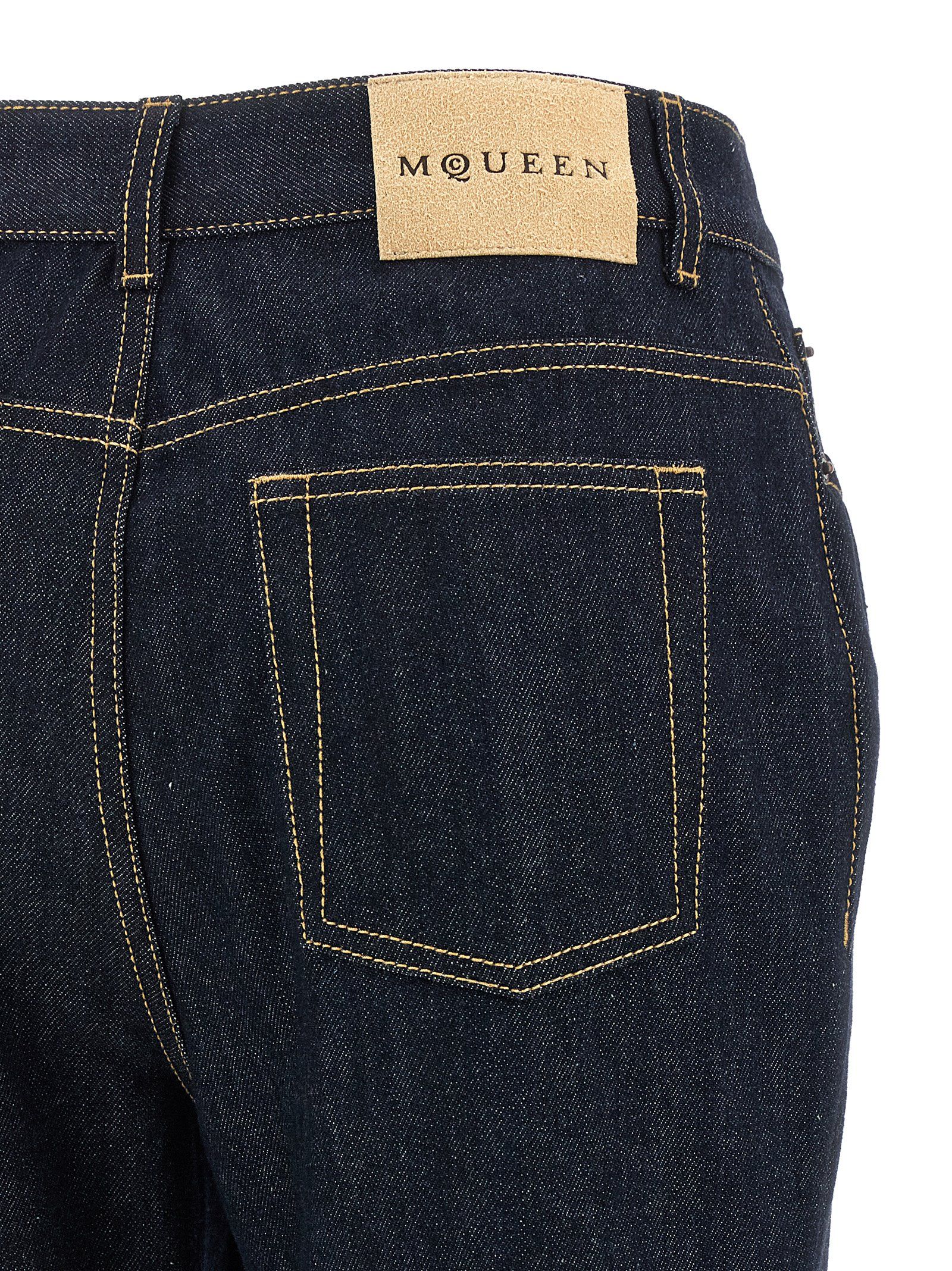Cotton Flared Women's Jeans - Alexander McQueen - Modalova