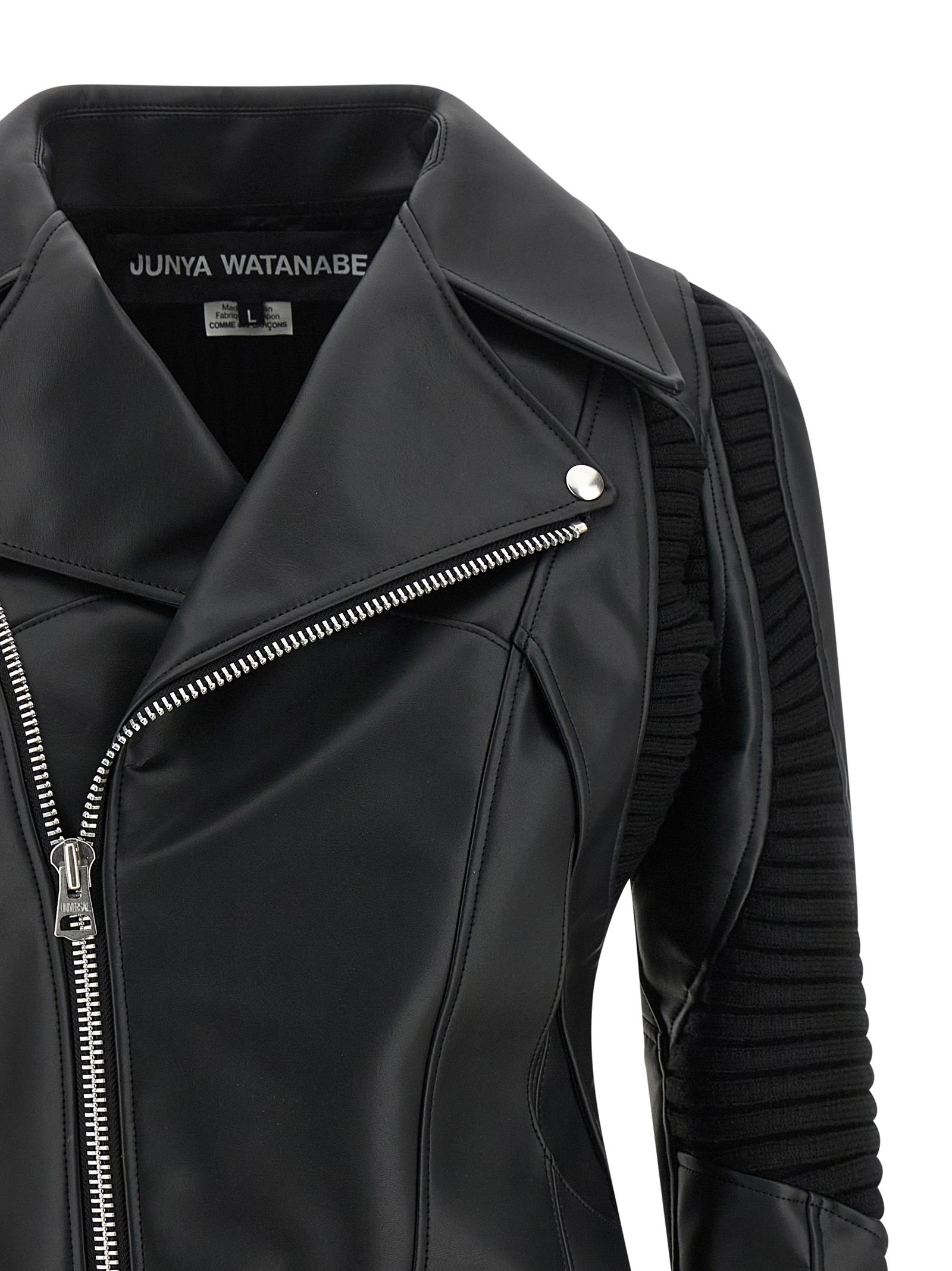Artificial Leather Biker Women's Jacket - Junya Watanabe - Modalova