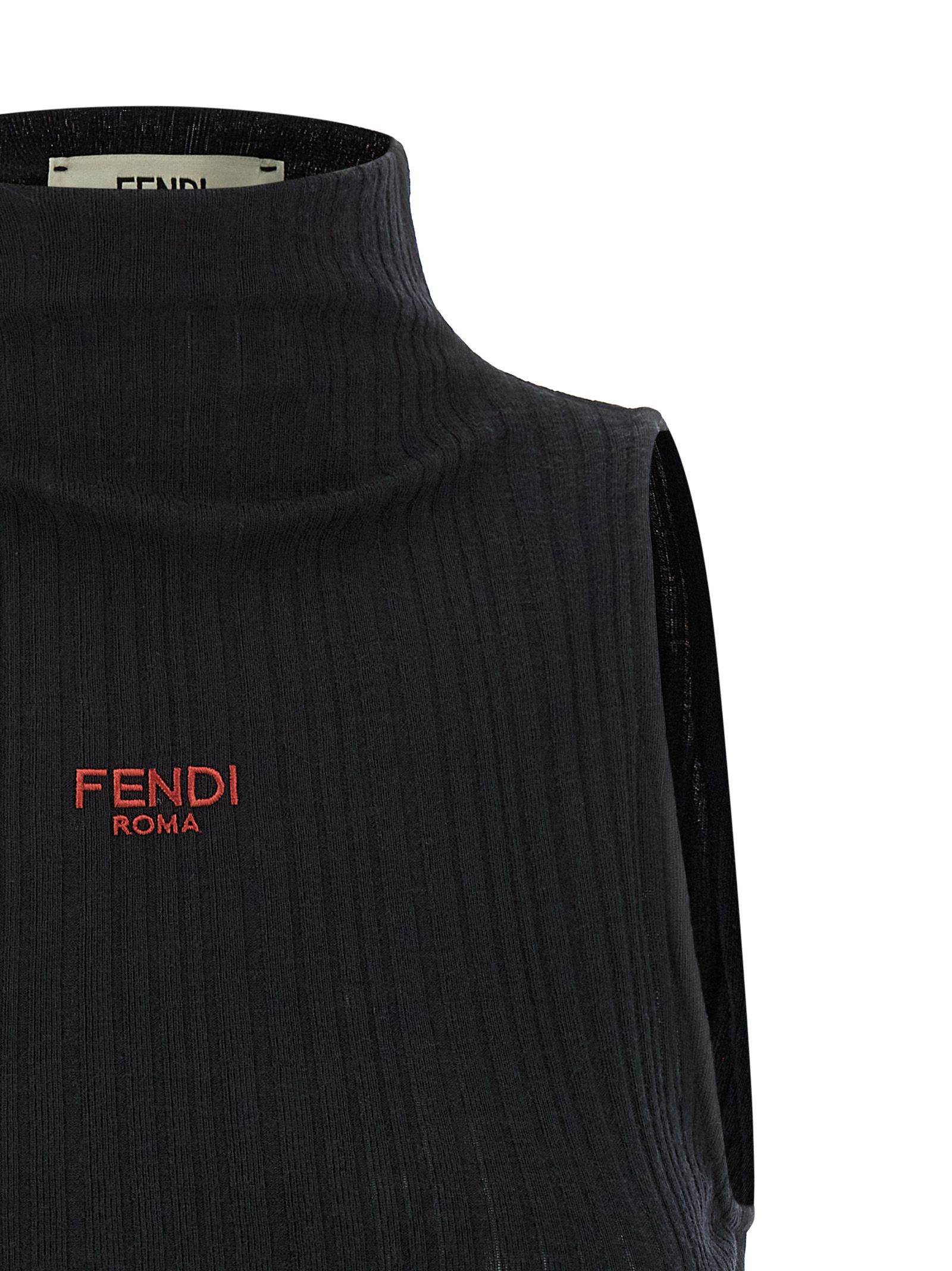 Polyester Sleeveles Women's T-Shirt - Fendi - Modalova