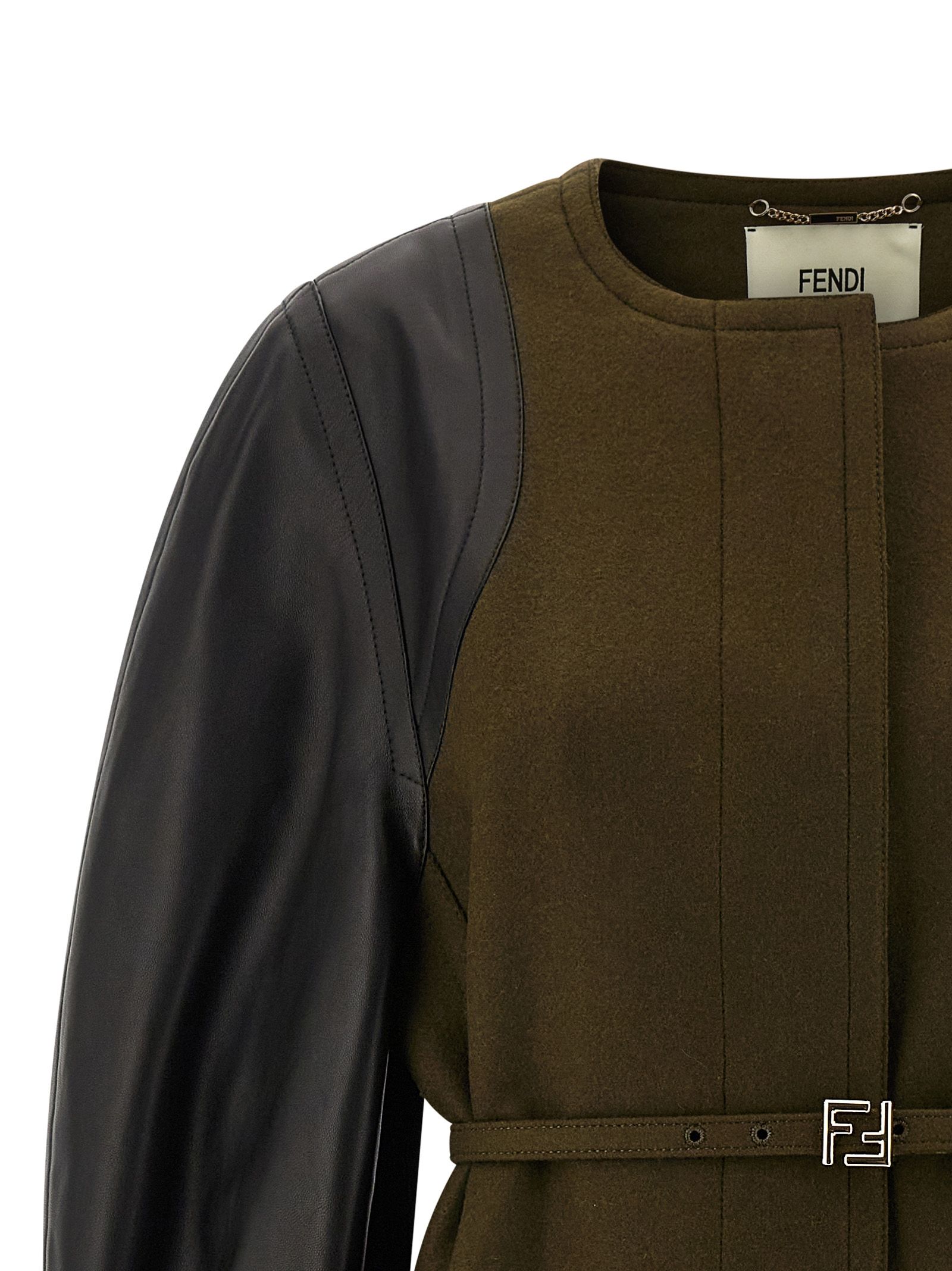 Fendi Bicolor Viscose Women's Coat - Fendi - Modalova