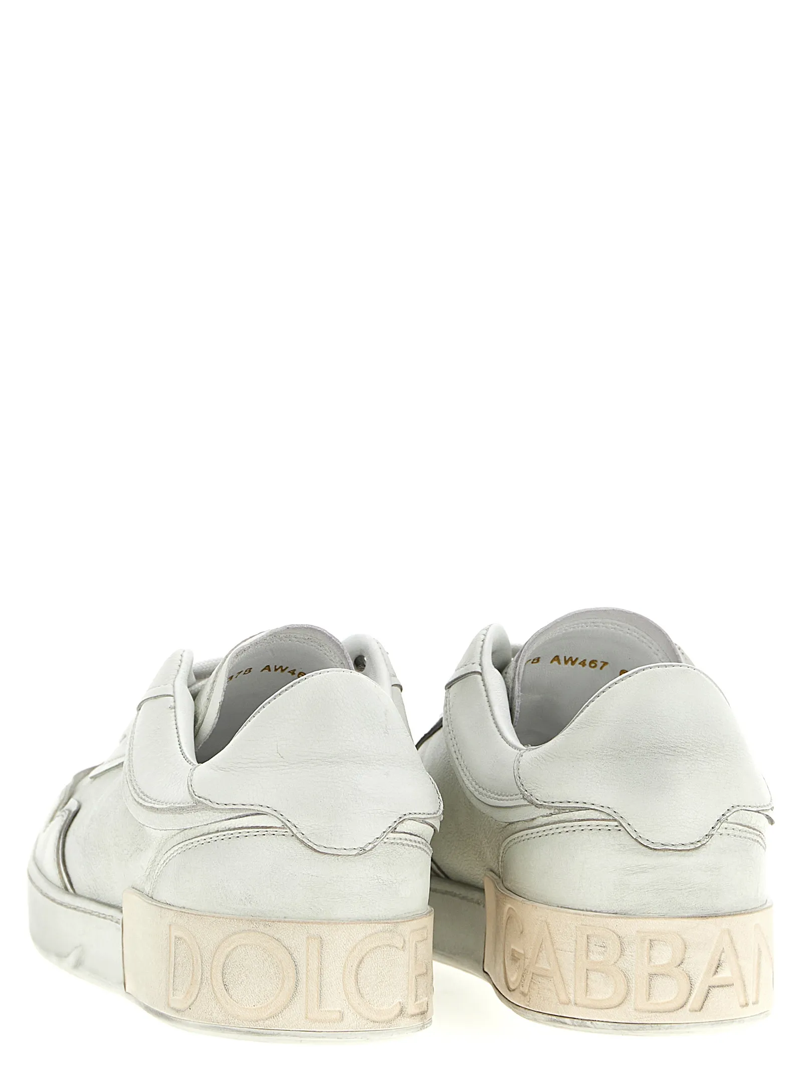 Lamb Leather Low Top Men's Sneakers - Dolce & Gabbana - Modalova