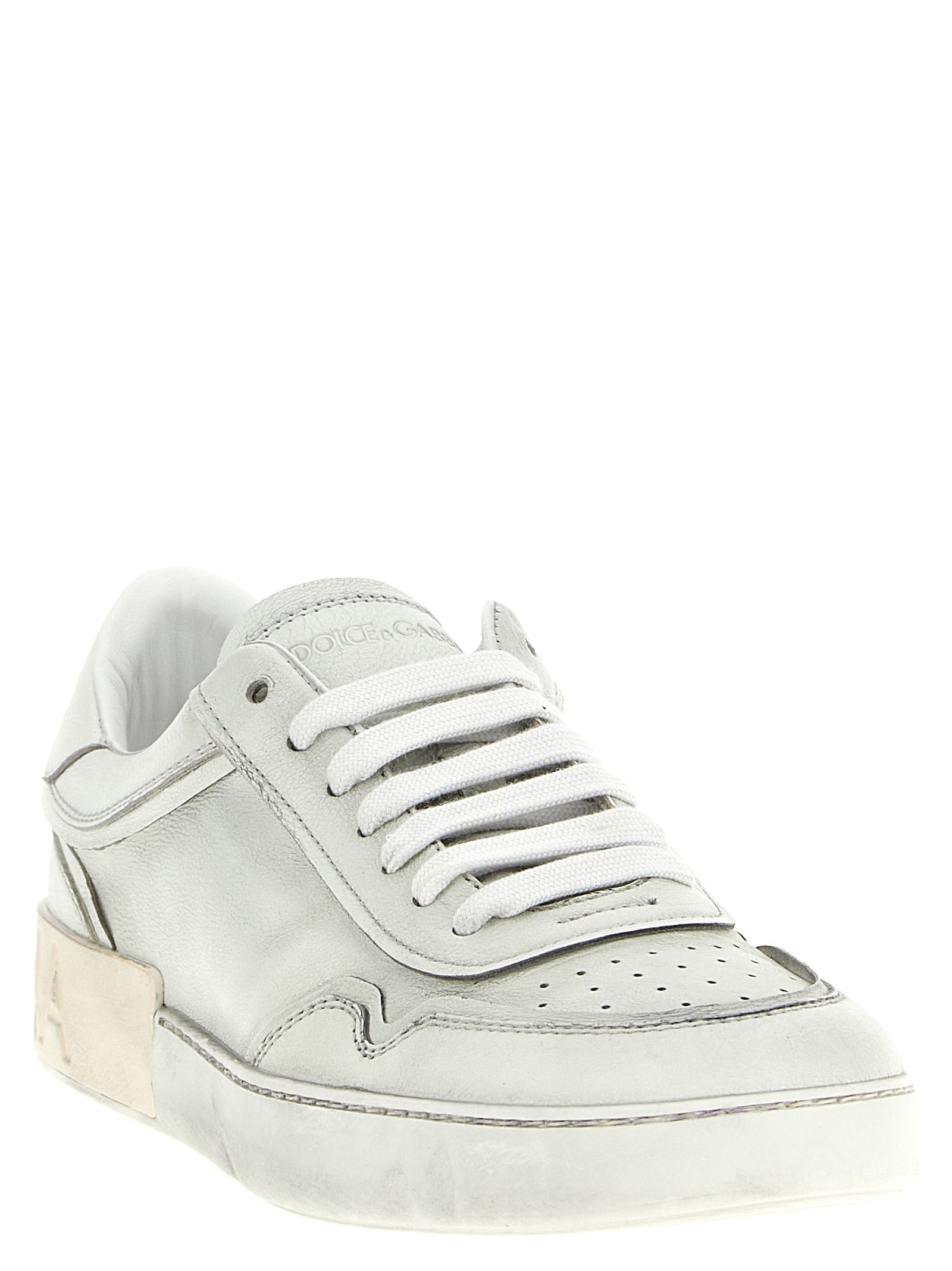 Lamb Leather Low Top Men's Sneakers - Dolce & Gabbana - Modalova