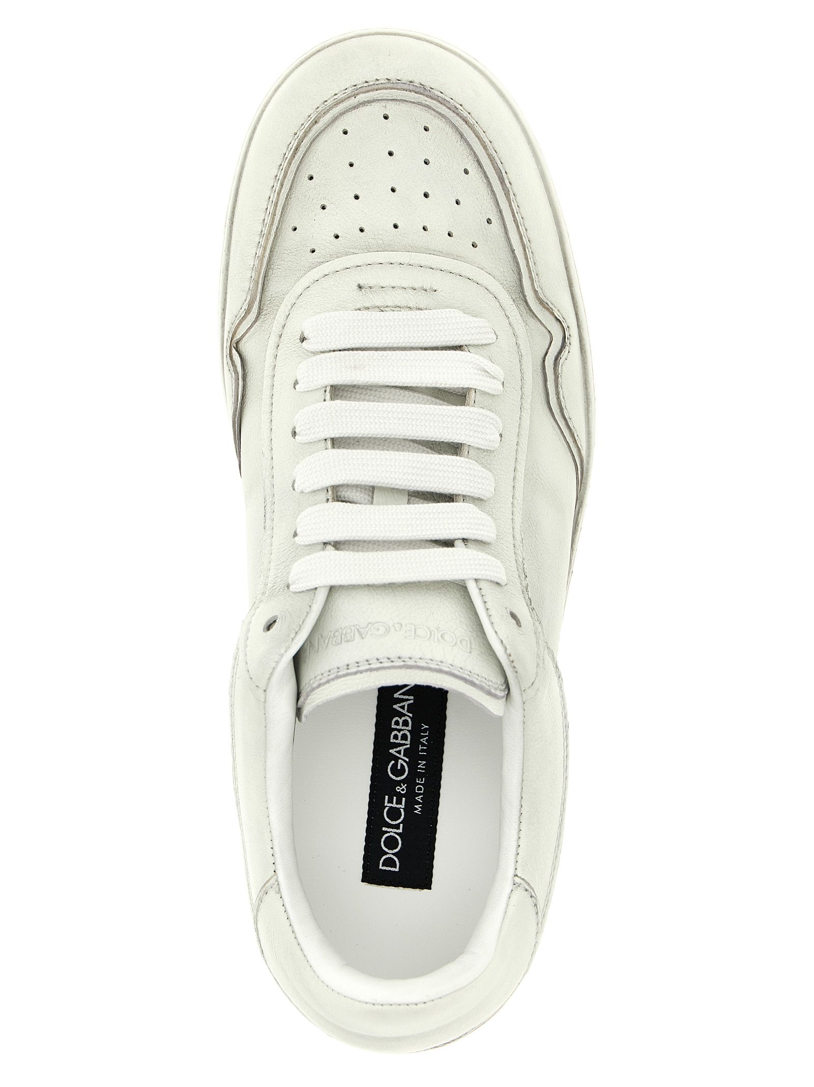 Lamb Leather Low Top Men's Sneakers - Dolce & Gabbana - Modalova