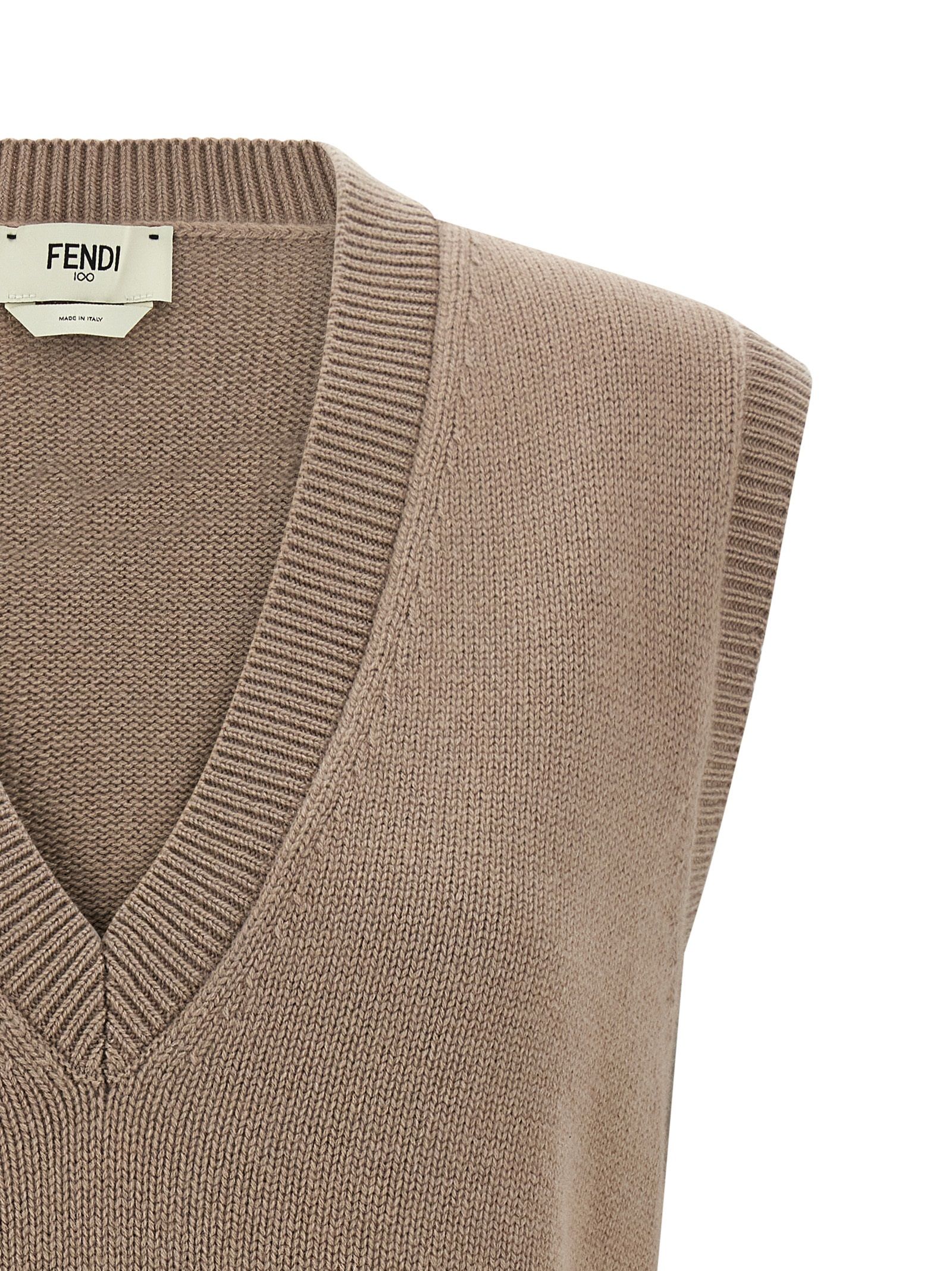 Cashmere Sleeveless Women's Jacket - Fendi - Modalova