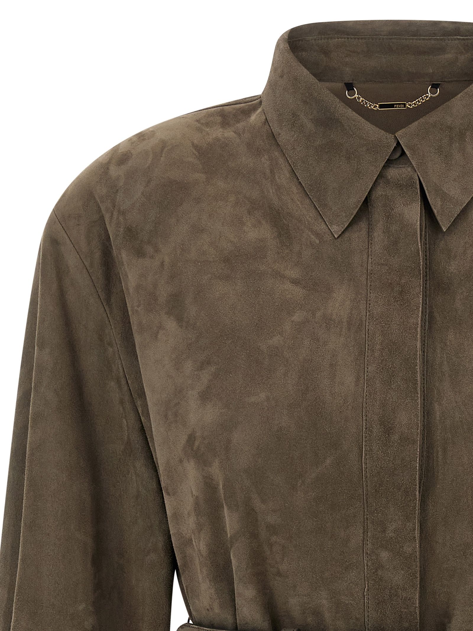 Lamb Leather Women's Blouse - Fendi - Modalova