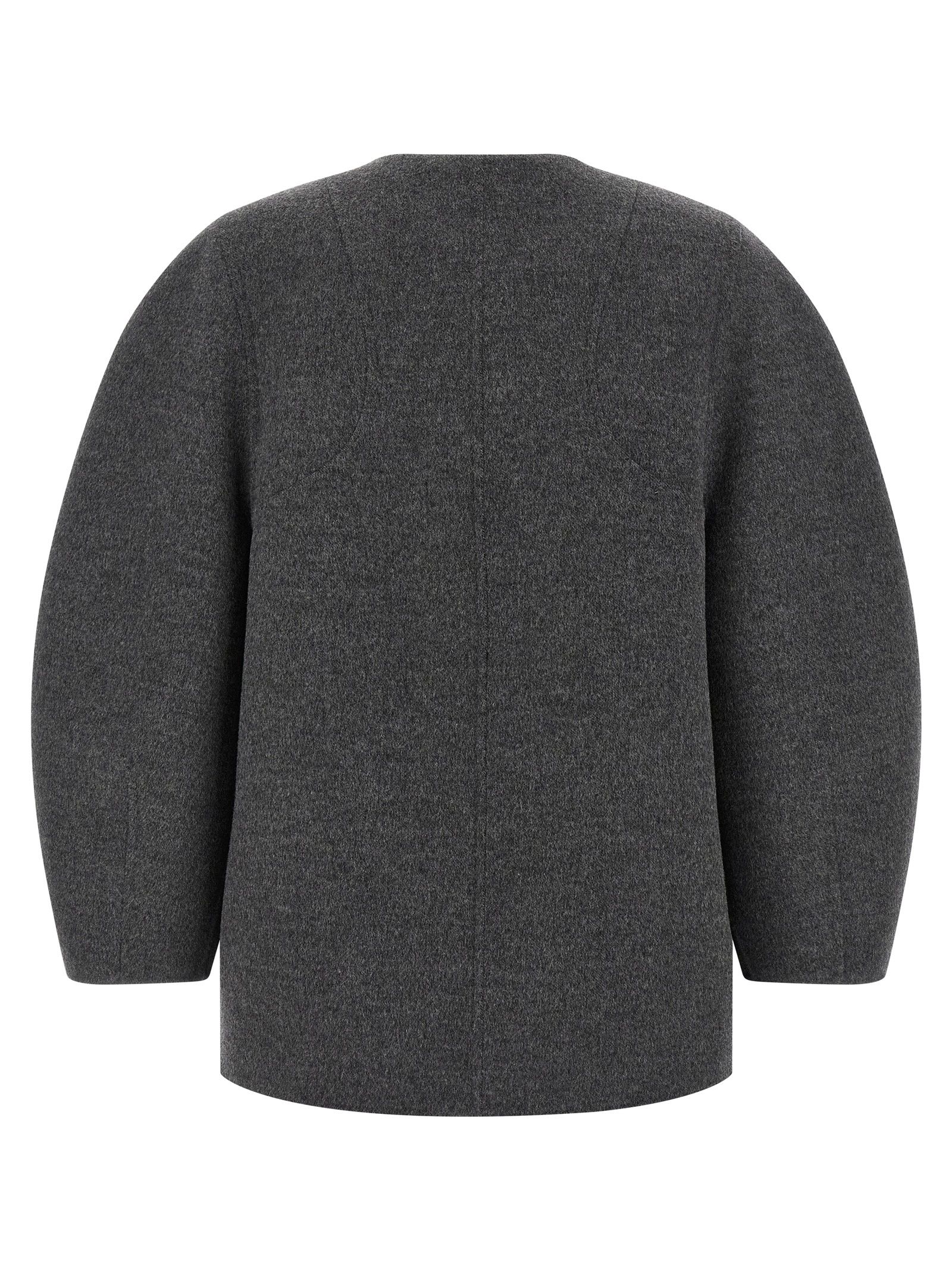 Fendi Gray Virgin Wool Women's Coat - Fendi - Modalova