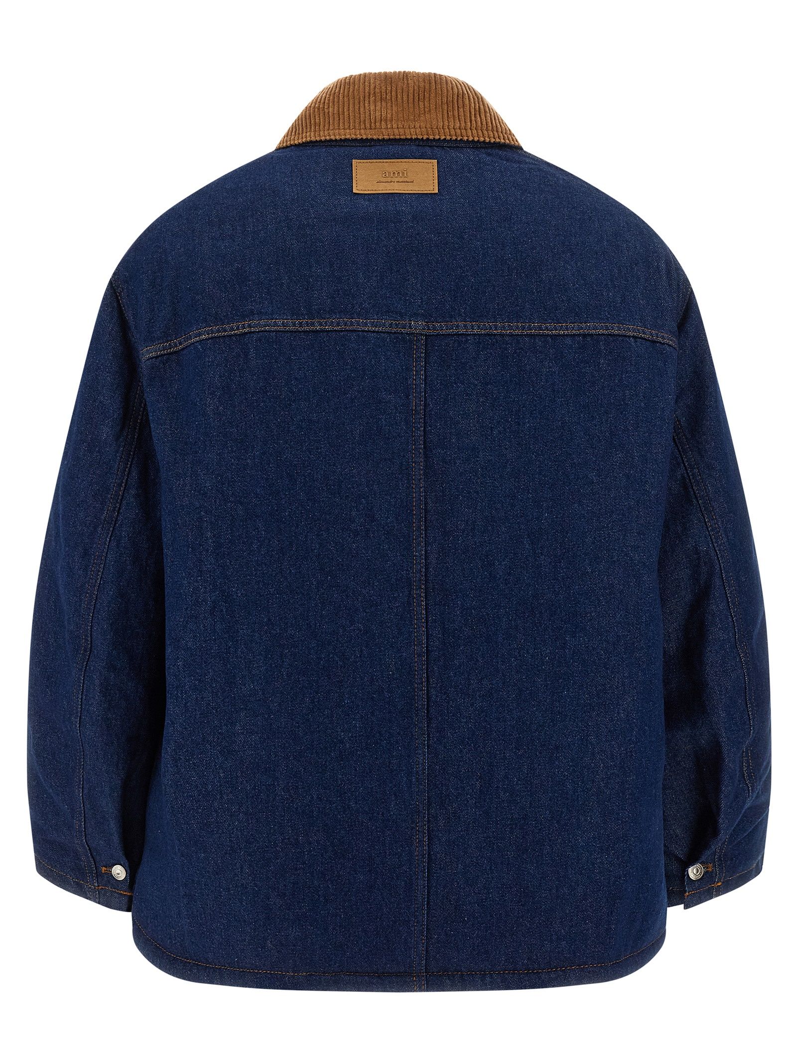 Cotton Denim Men's Jacket - Ami Paris - Modalova