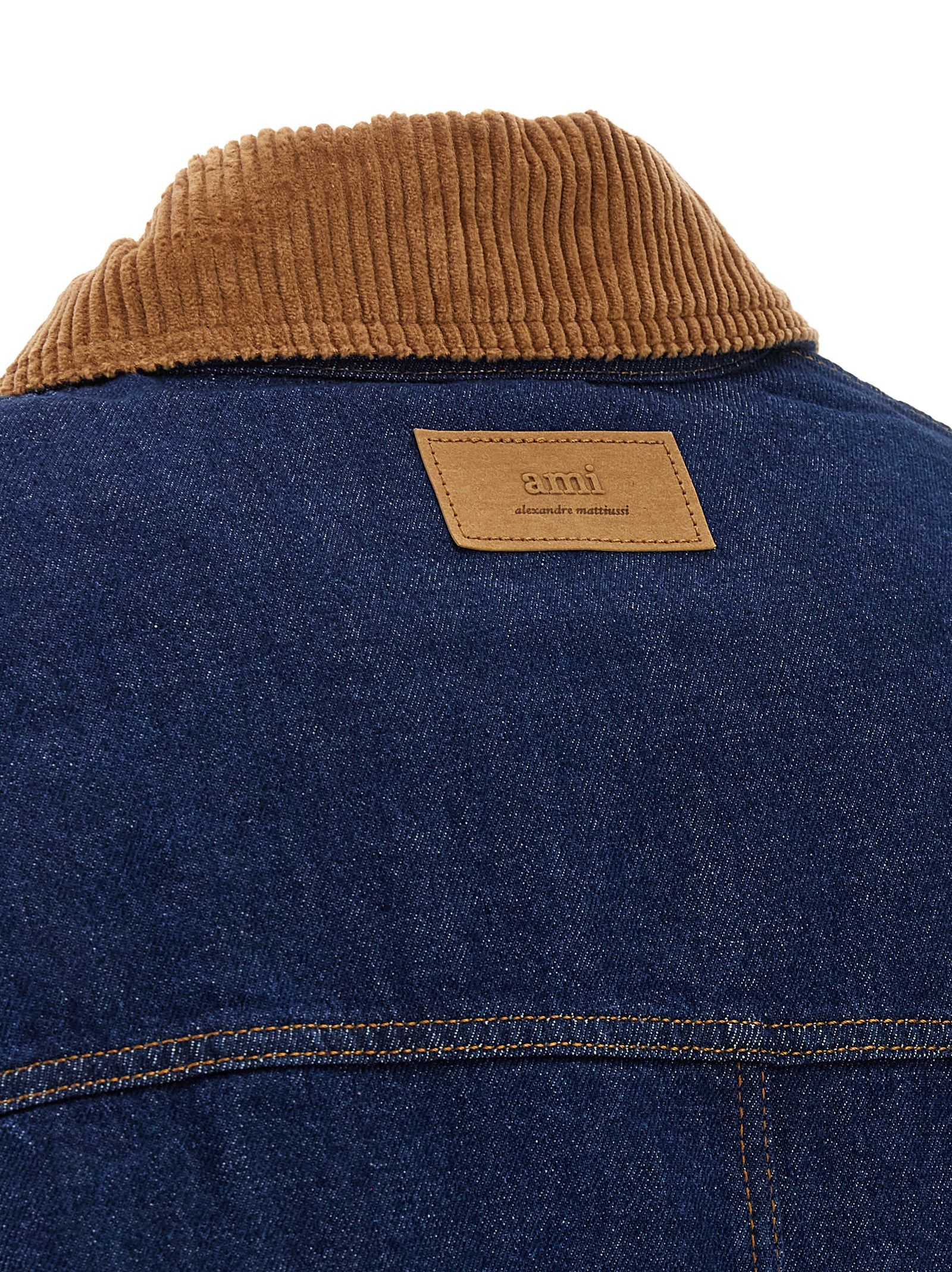 Cotton Denim Men's Jacket - Ami Paris - Modalova