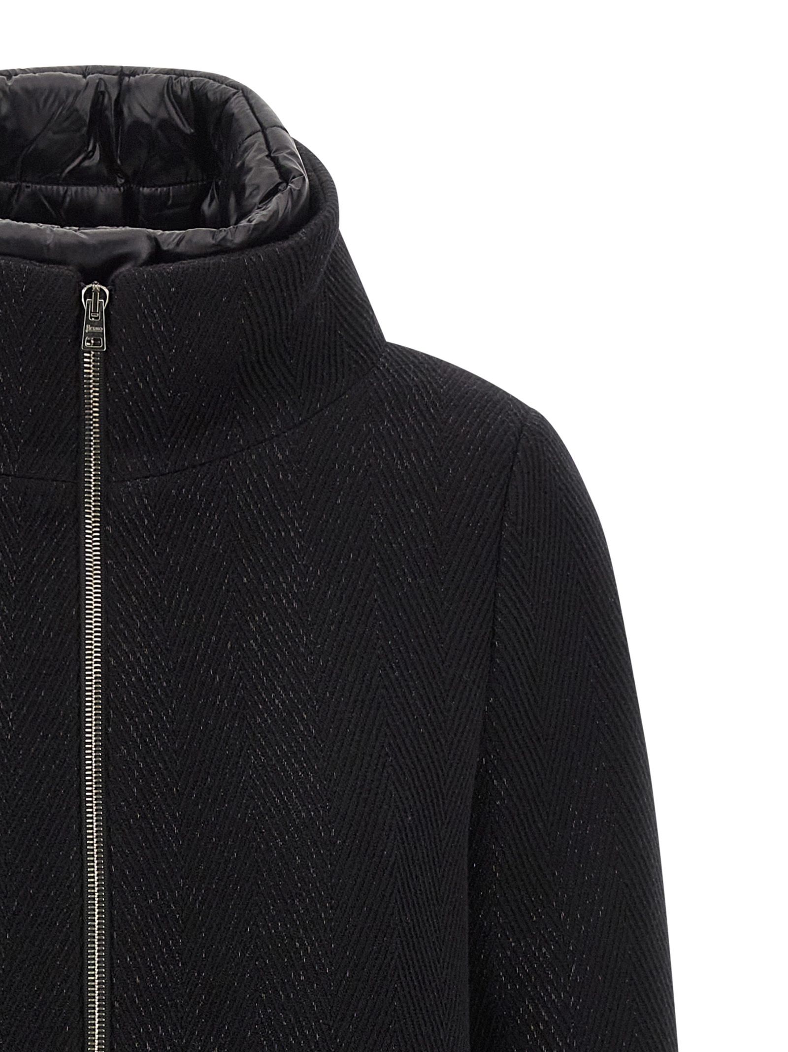 Herno Black Wool Women's Coat - Herno - Modalova