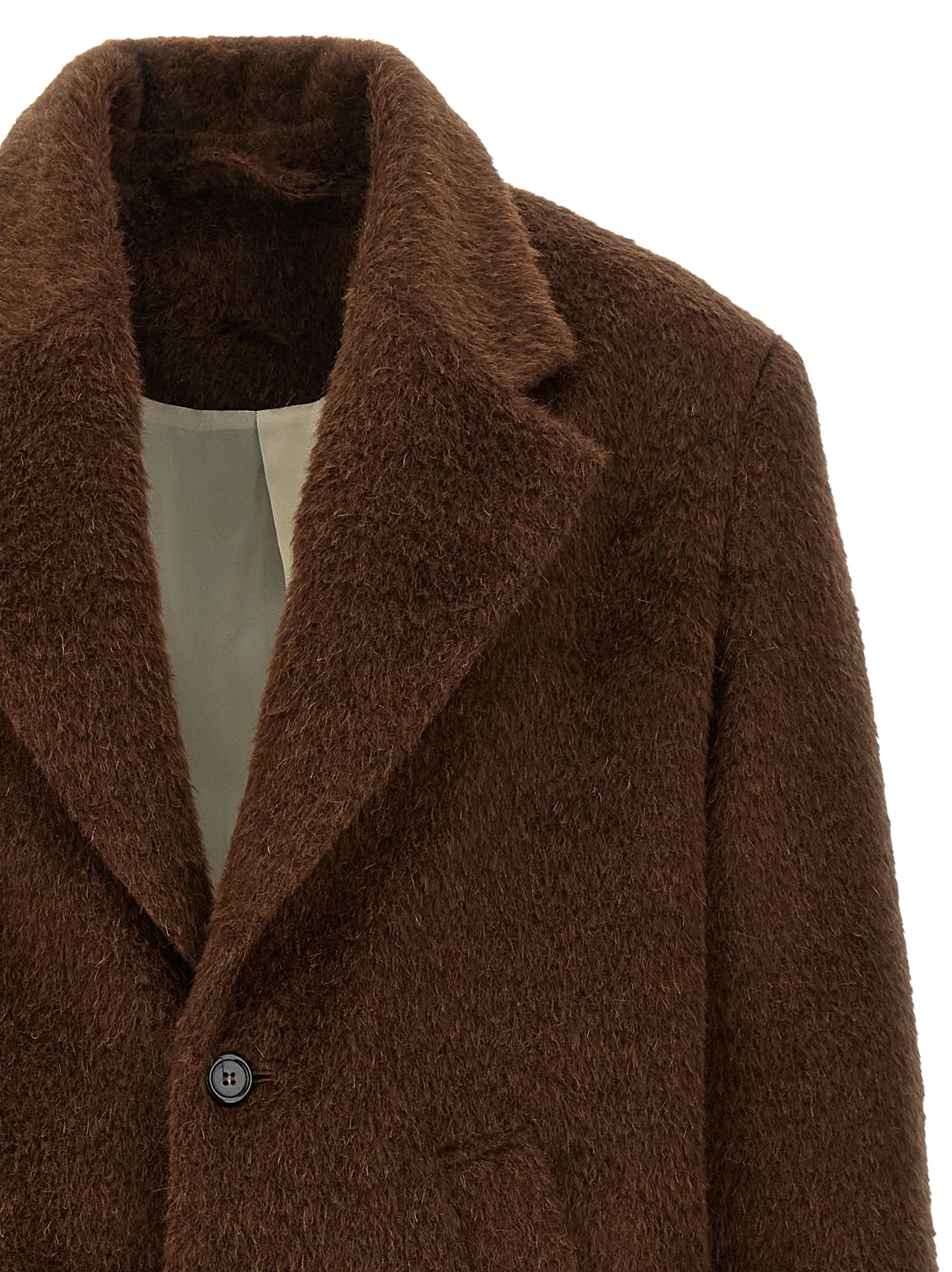 SÉFR Brown Wool Men's Coat - SÉFR - Modalova