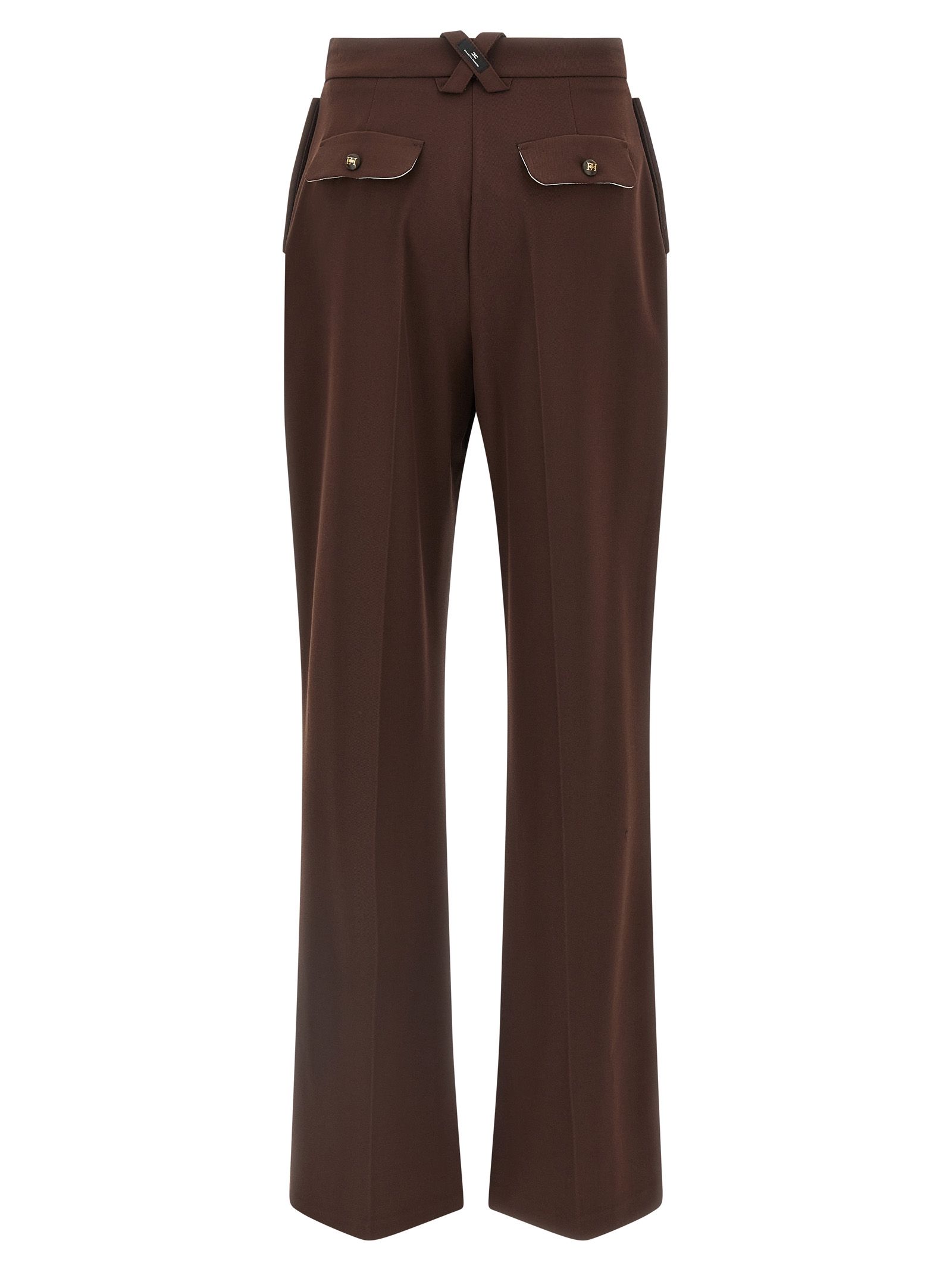 Polyester Casual Women's Pants - Elisabetta Franchi - Modalova