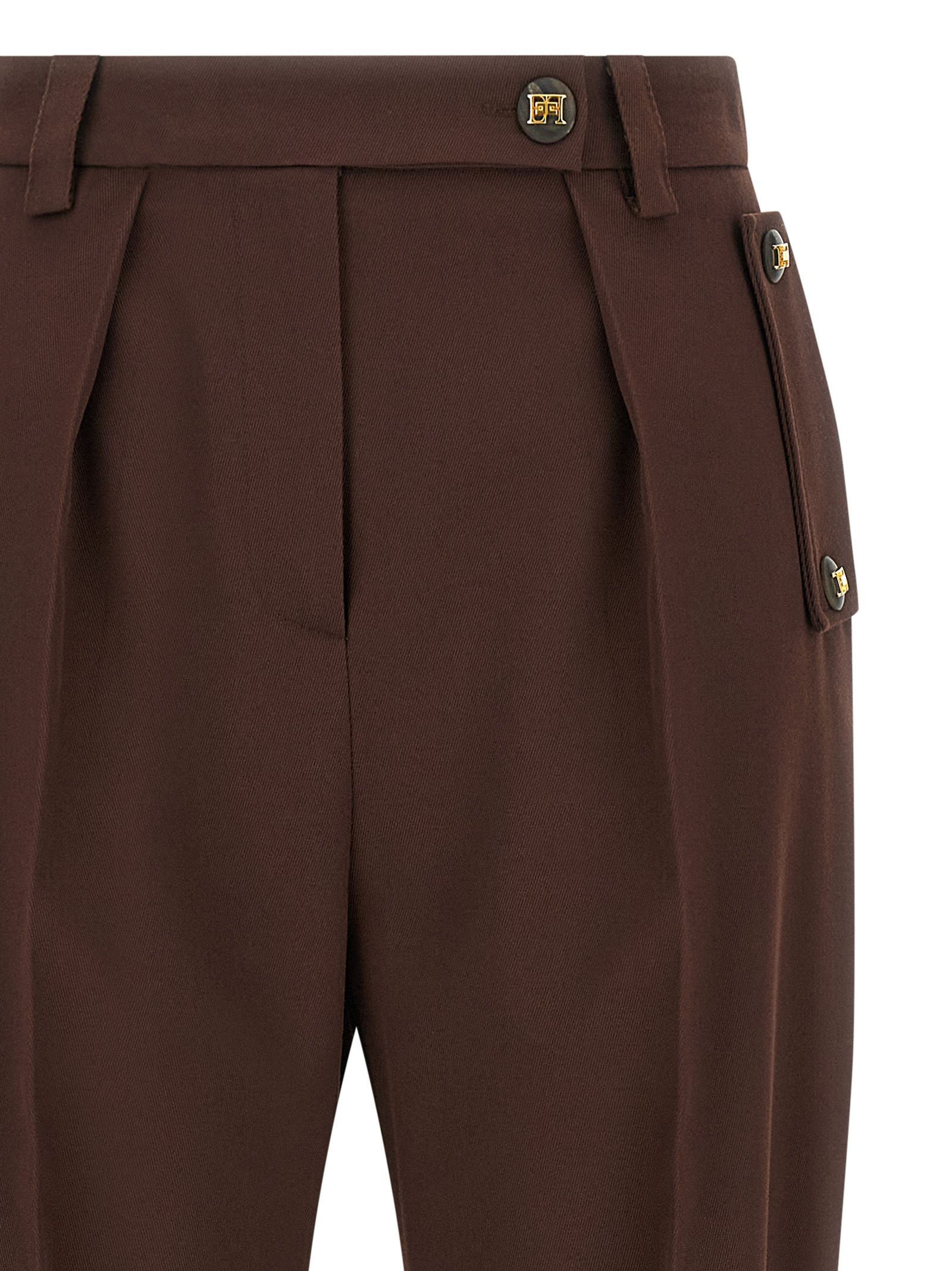 Polyester Casual Women's Pants - Elisabetta Franchi - Modalova