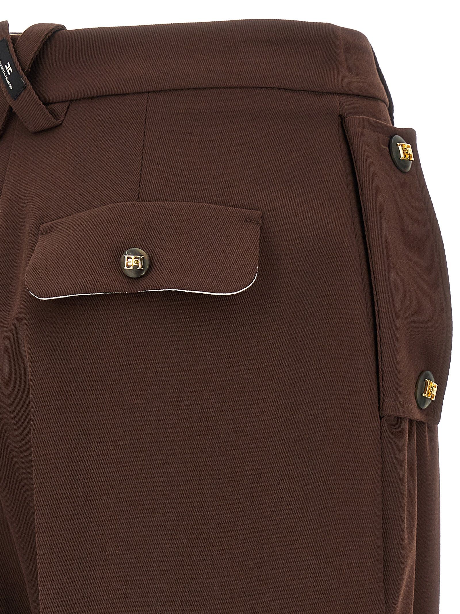 Polyester Casual Women's Pants - Elisabetta Franchi - Modalova