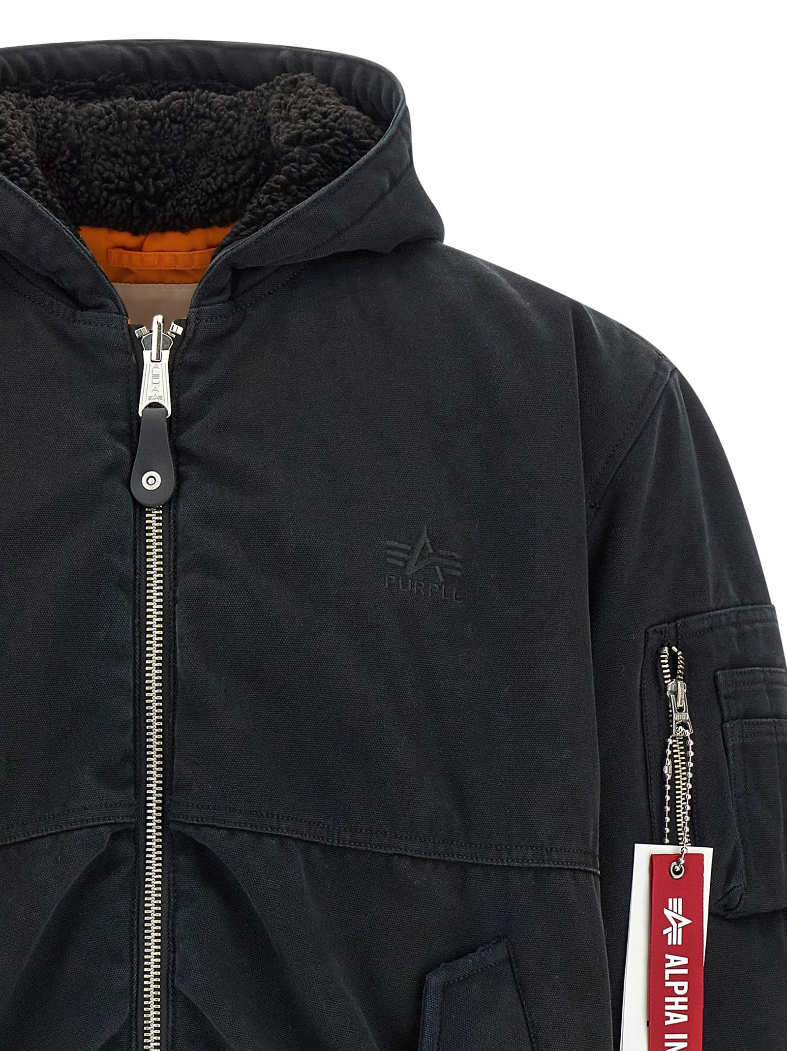 Cotton Men's Bomber - PURPLE - Modalova