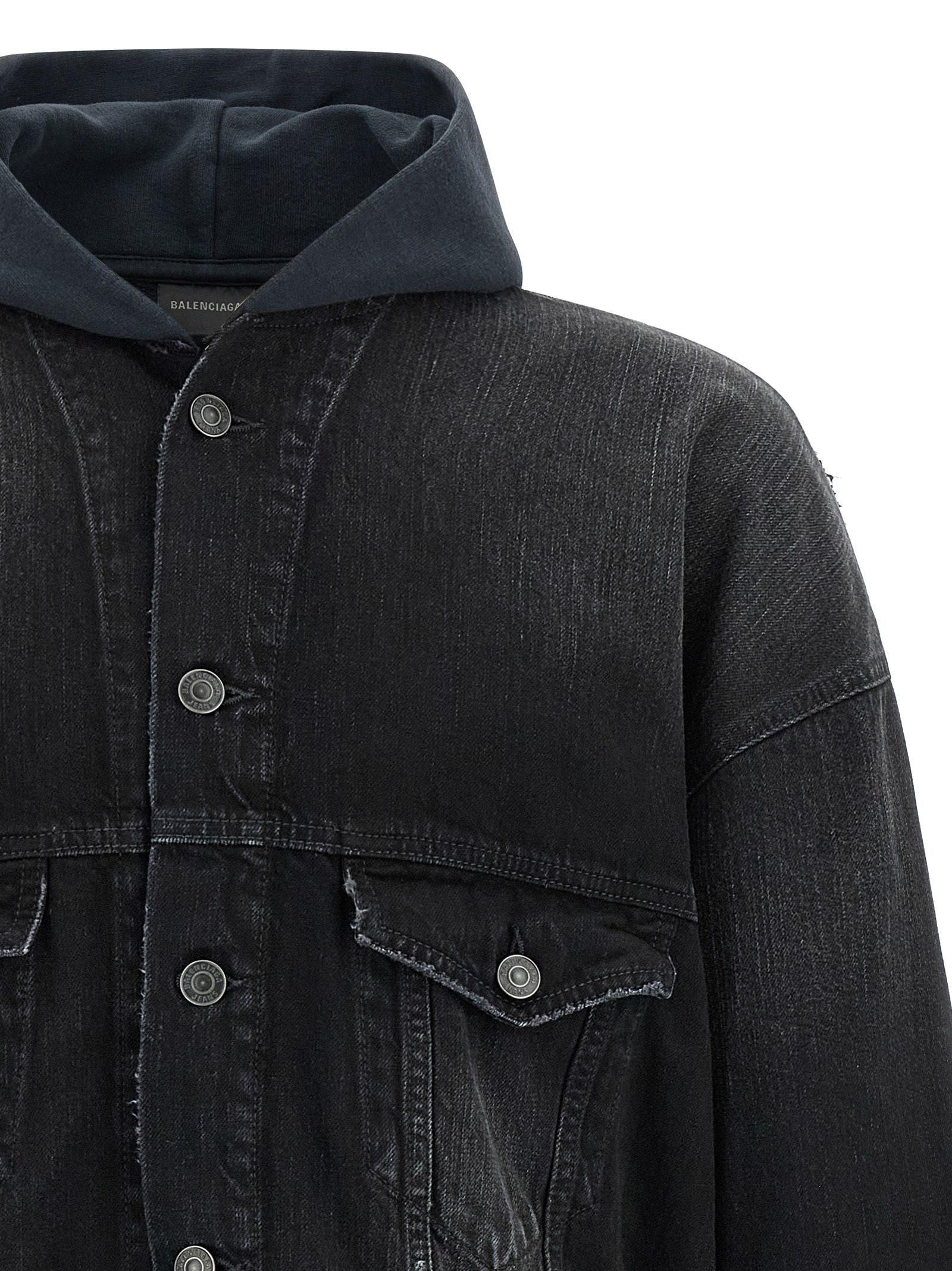 Cotton Denim Men's Jacket - Balenciaga - Modalova