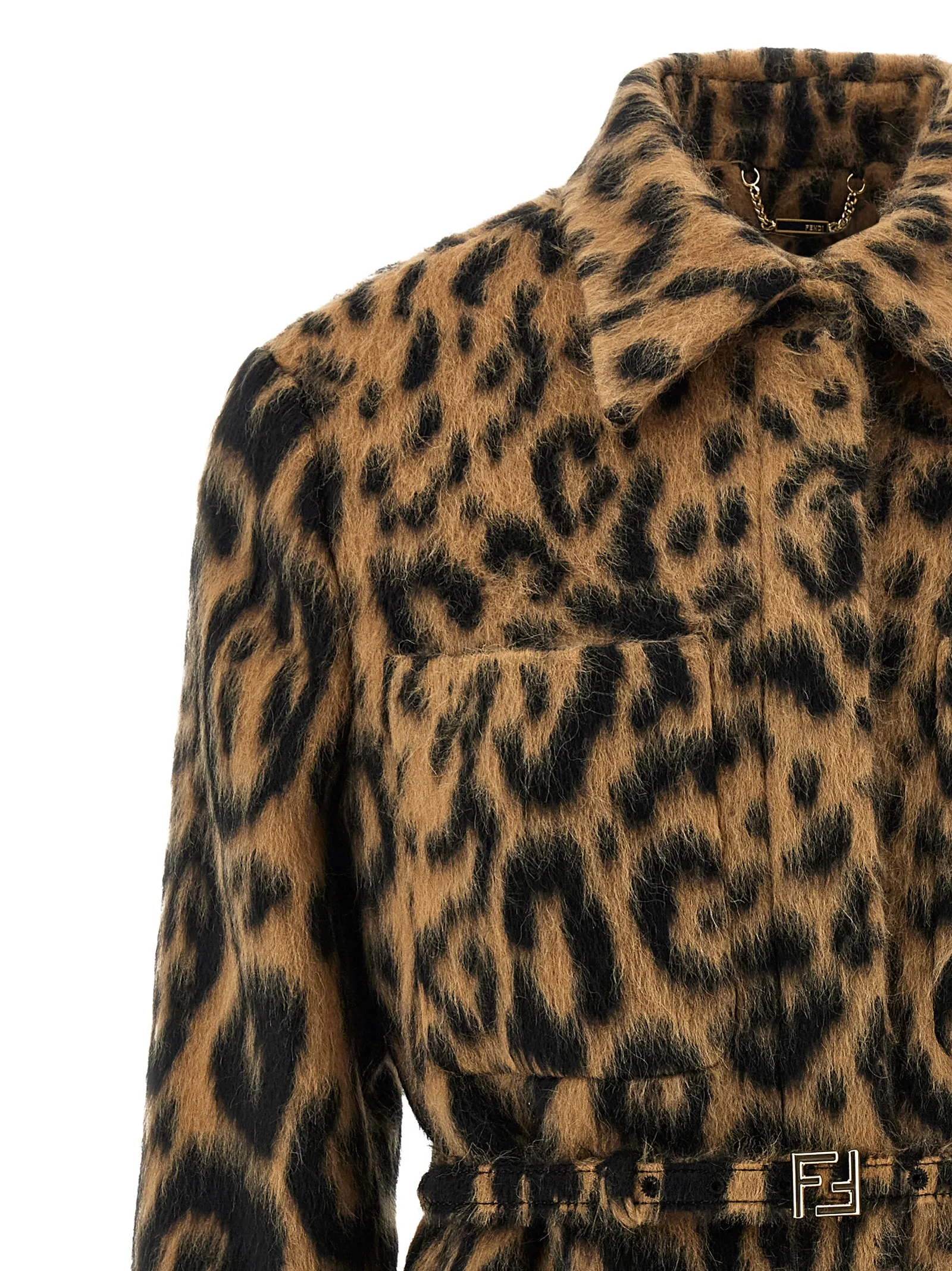 Virgin Wool Women's Coat - Fendi - Modalova