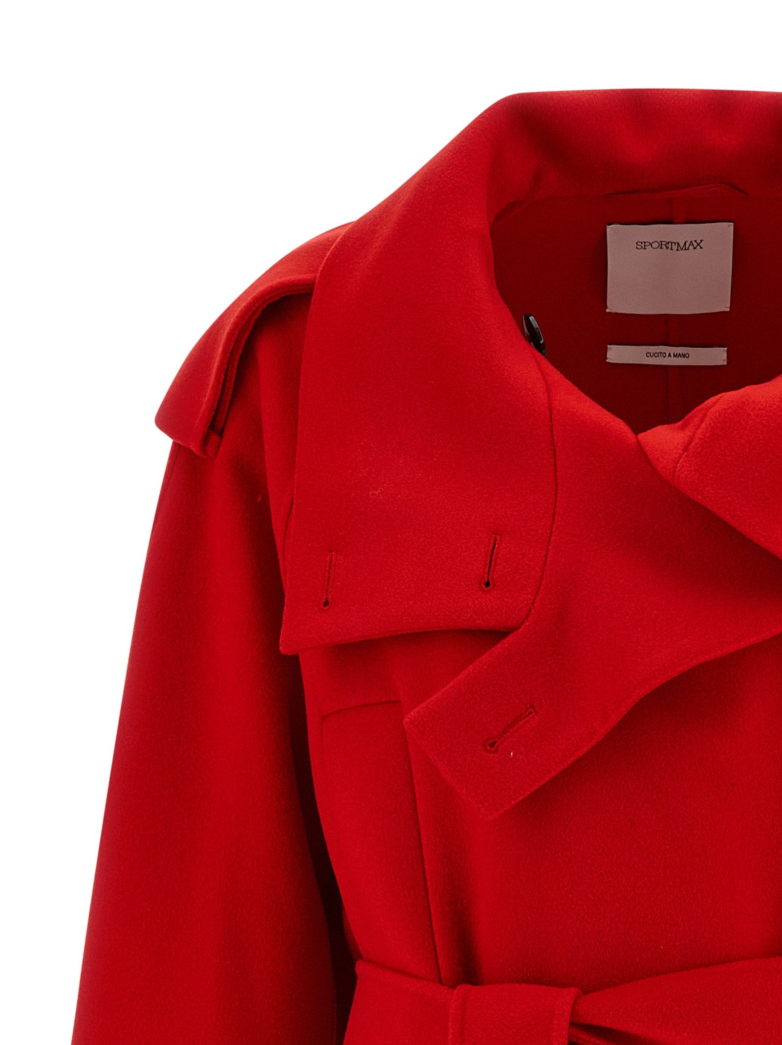 Virgin Wool Women's Coat - Sportmax - Modalova