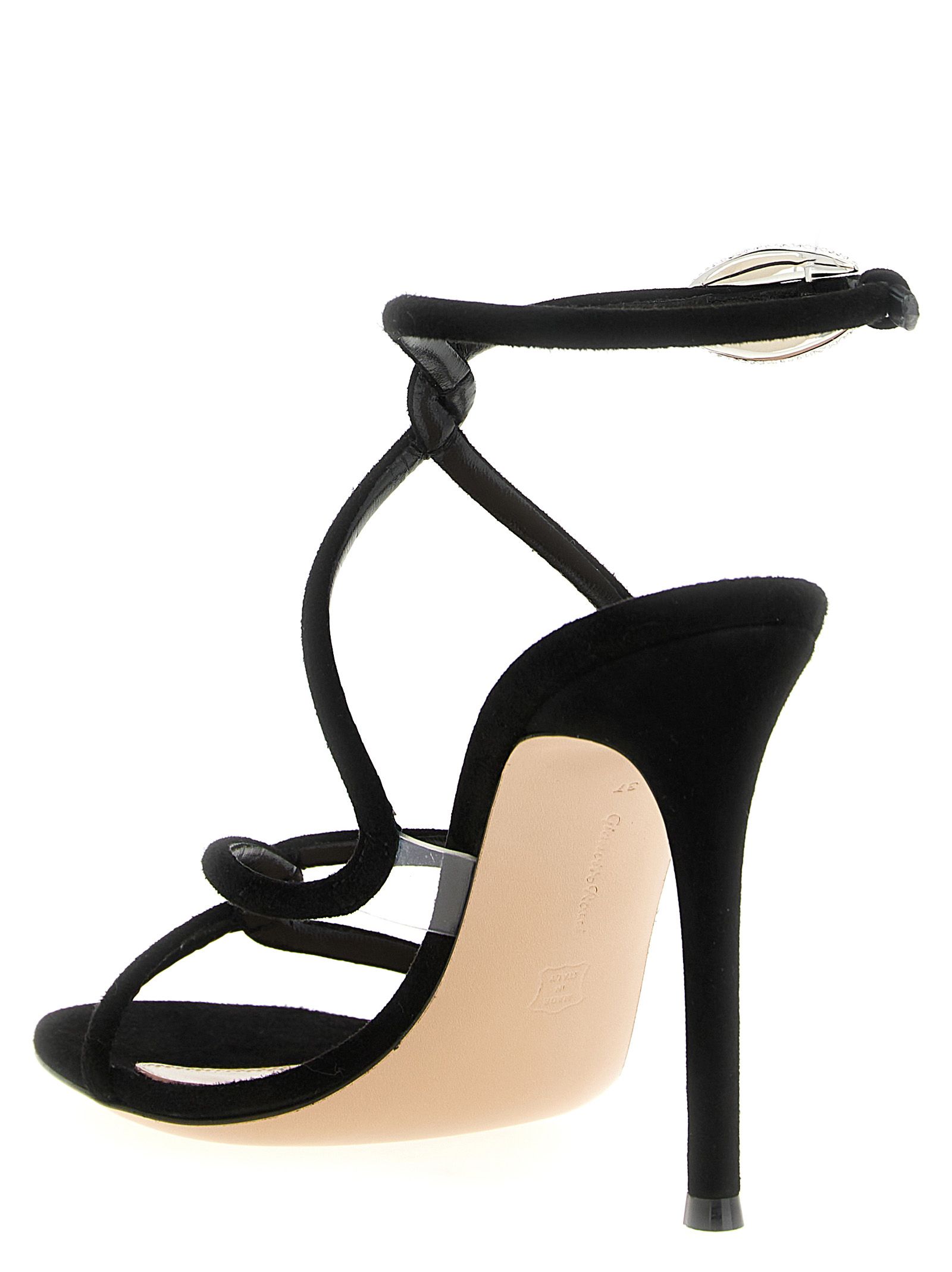 Suede Leather Stiletto Heel Women's Sandals - Gianvito Rossi - Modalova