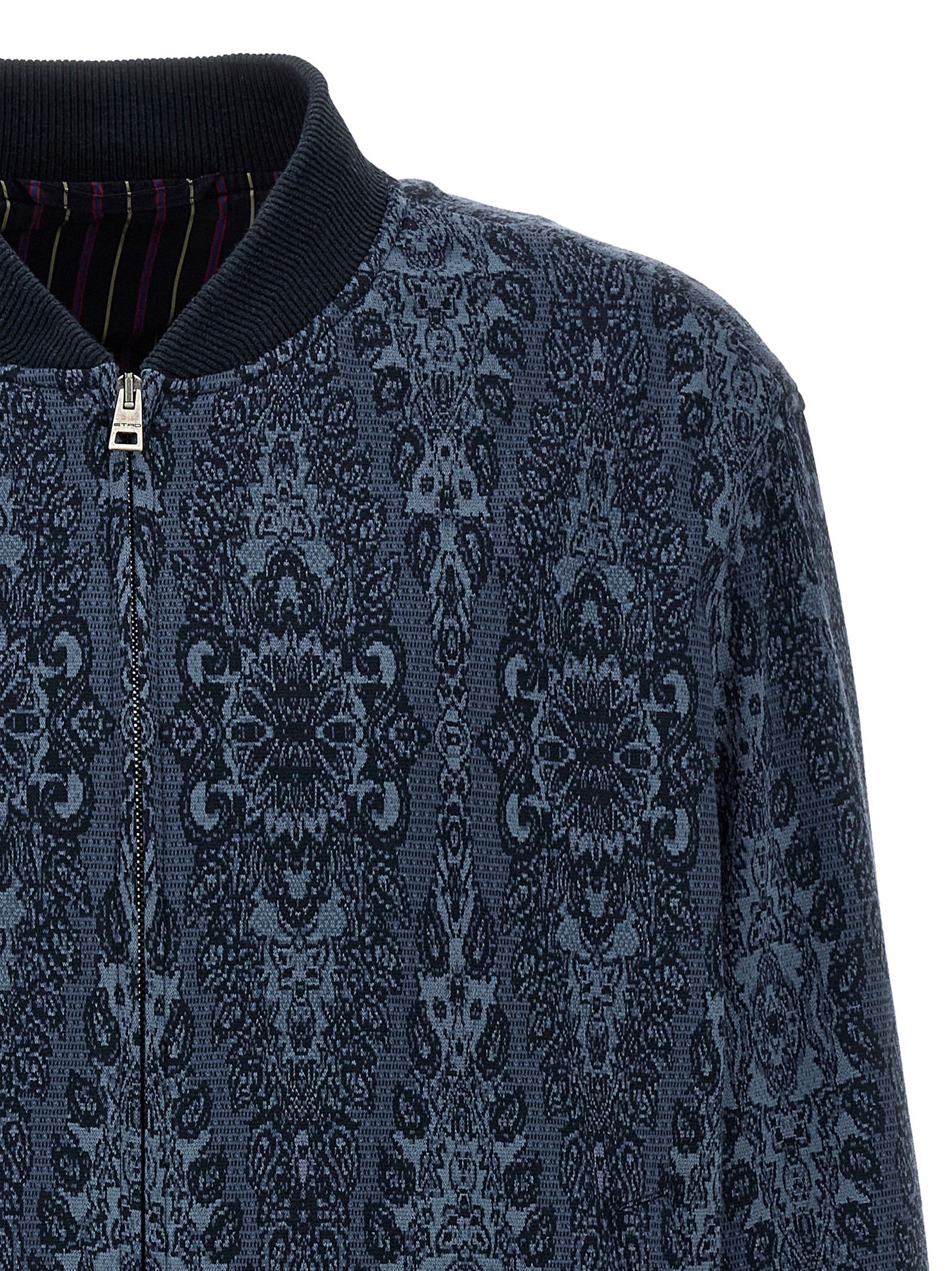Etro Blue Cotton Men's Bomber - Etro - Modalova