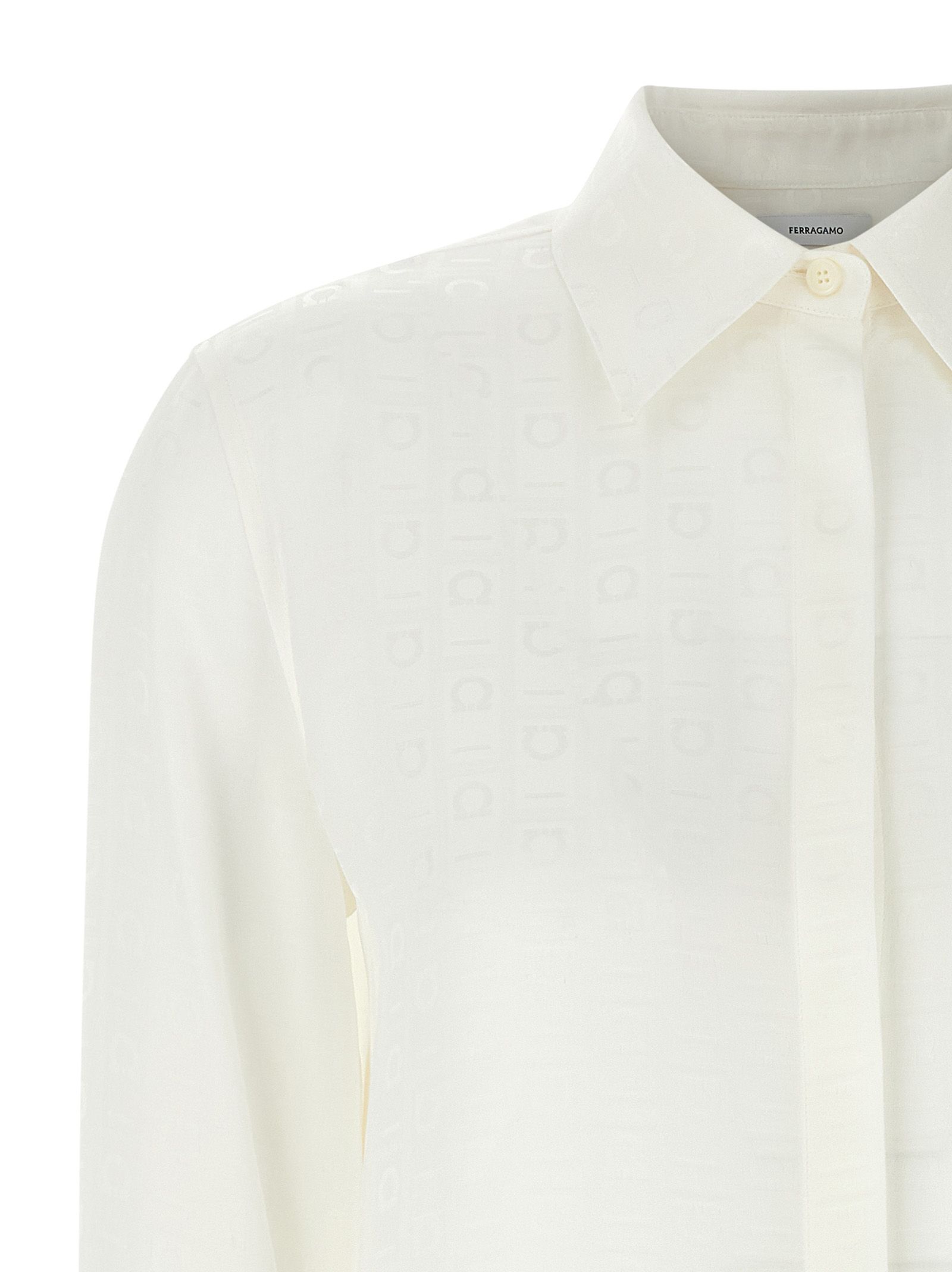 Ferragamo White Silk Women's Blouse - Ferragamo - Modalova