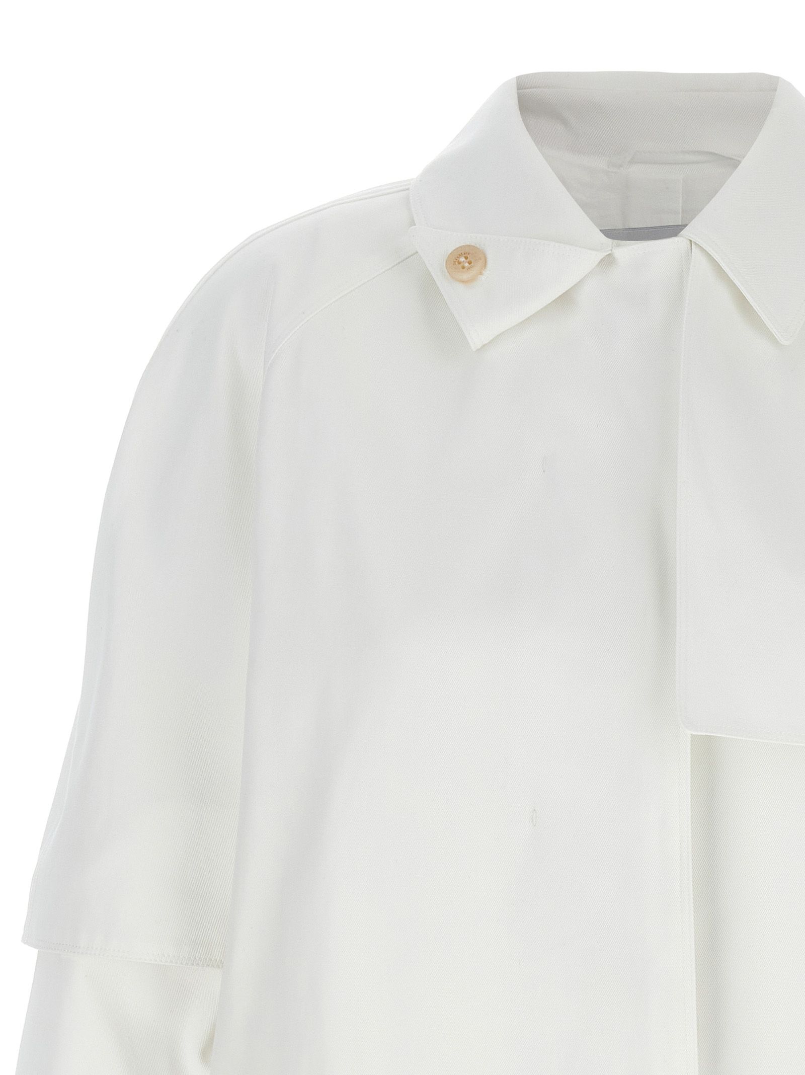 Max Mara White Cotton Women's Coat - Max Mara - Modalova