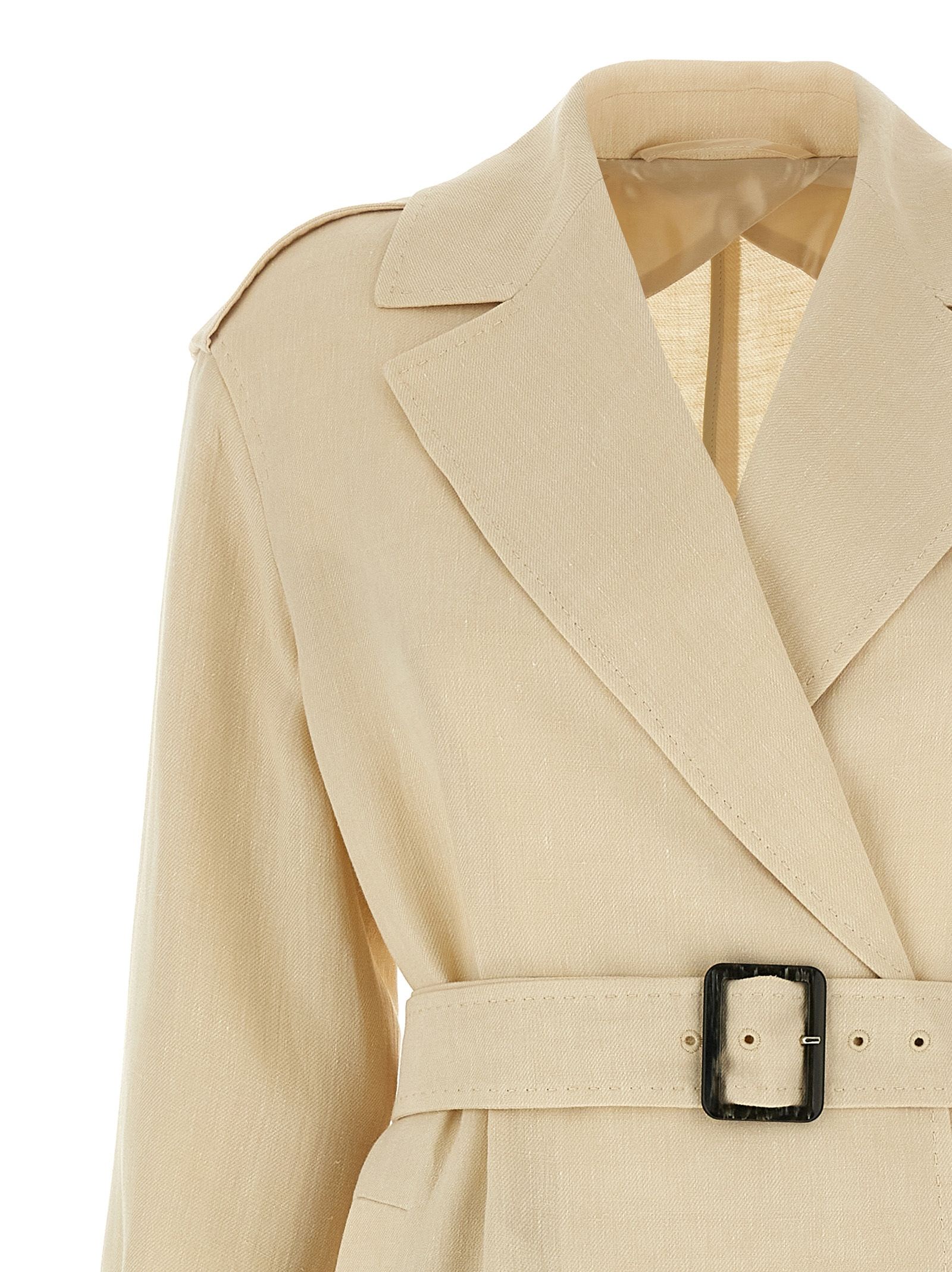 Max Mara Beige Flax Women's Coat - Max Mara - Modalova