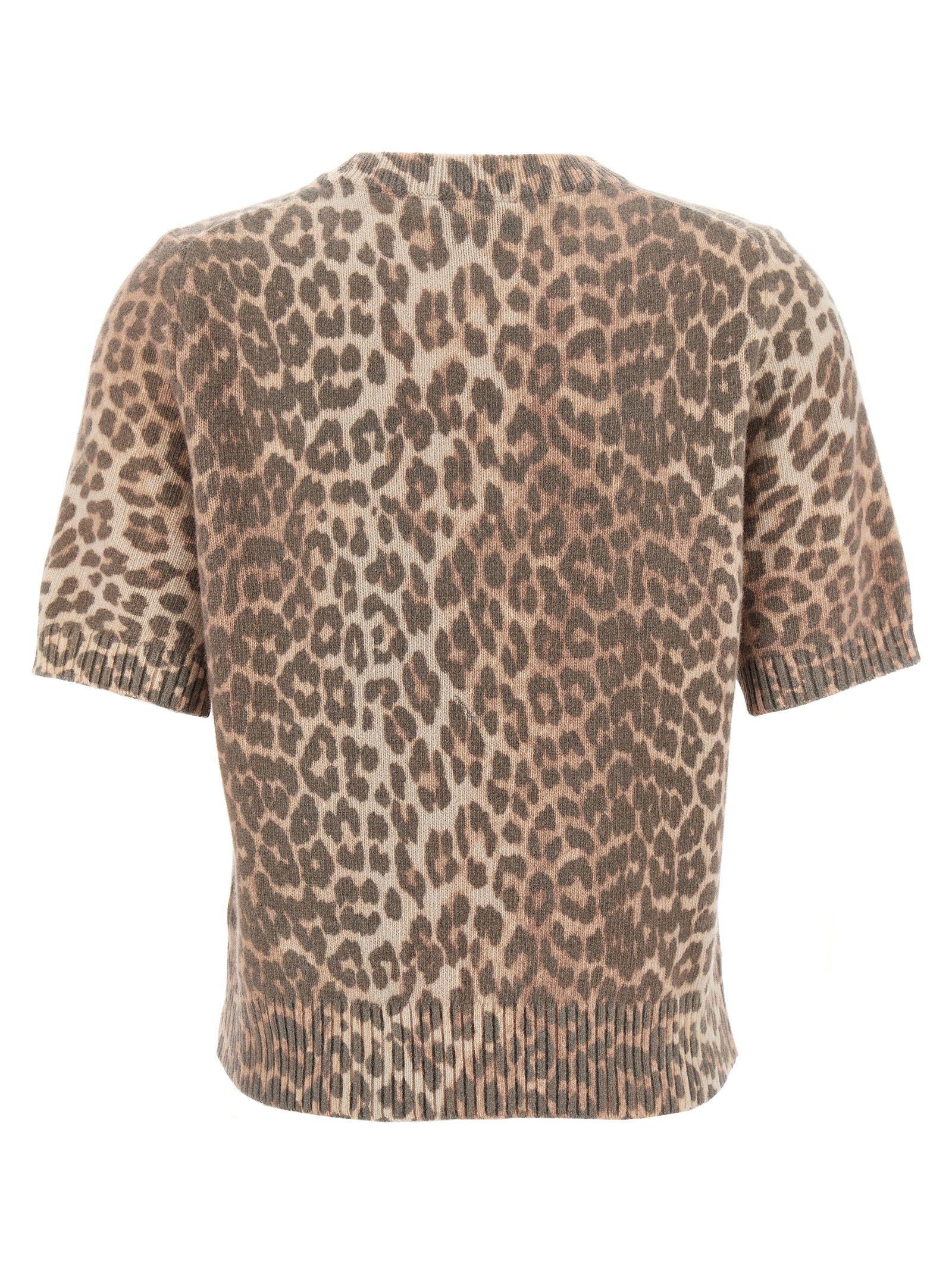 Ganni Brown Wool Women's T-Shirt - Ganni - Modalova