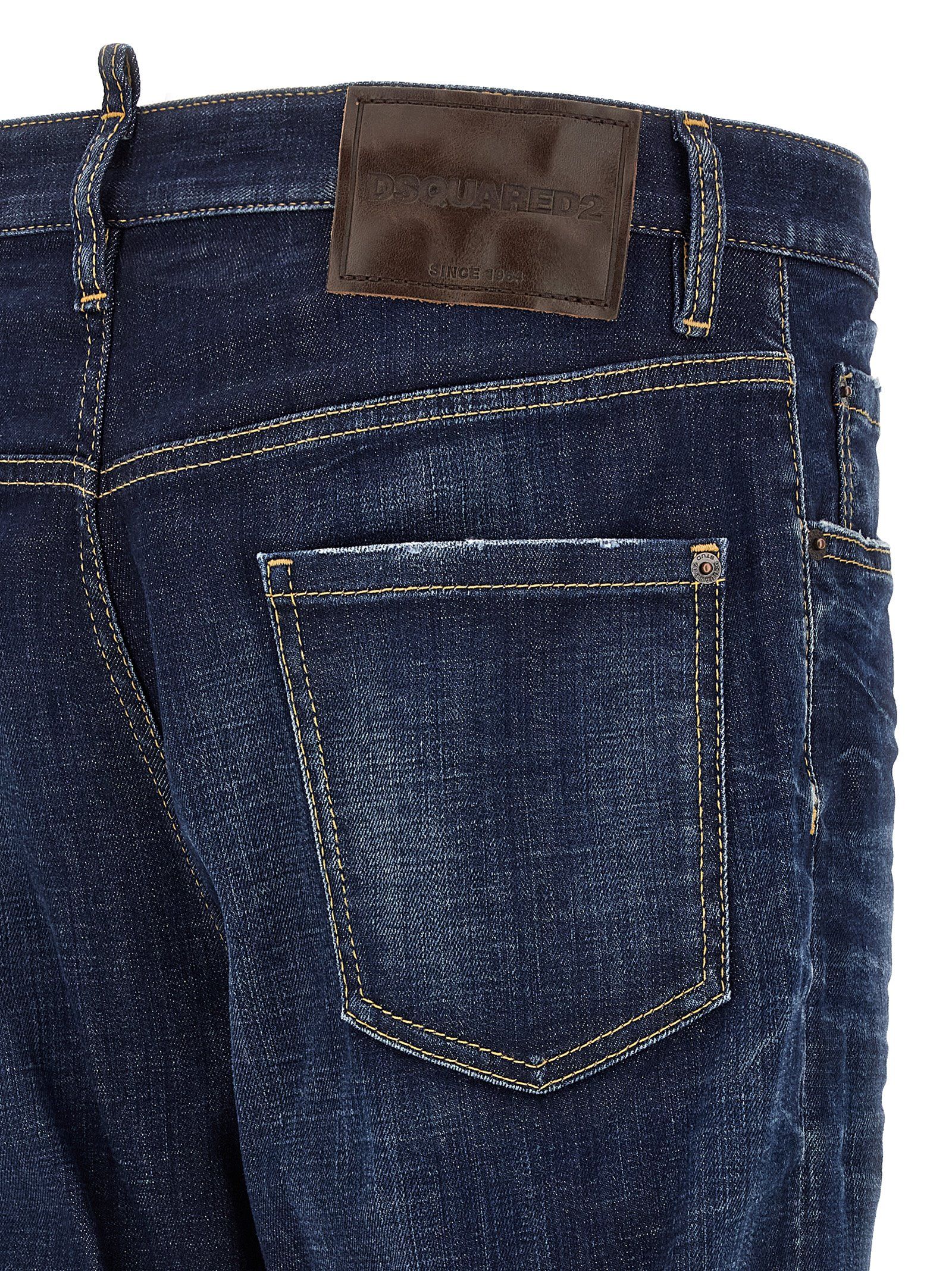 Cotton Straight-Leg Men's Jeans - Dsquared² - Modalova